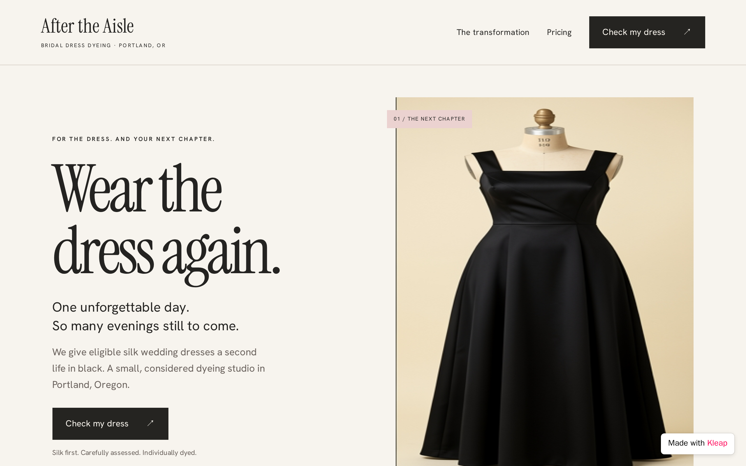 Wear the dress again website example