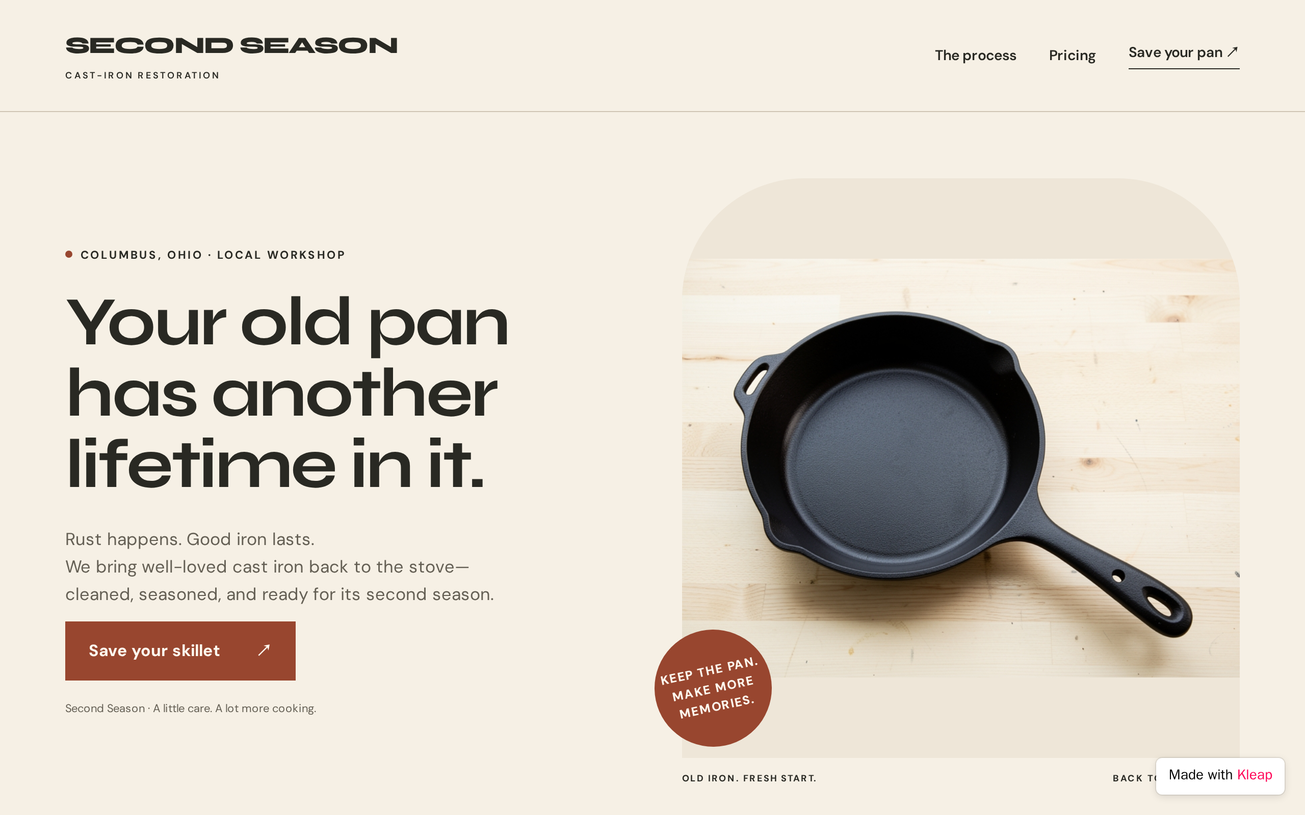 Your old pan has another lifetime in it website example