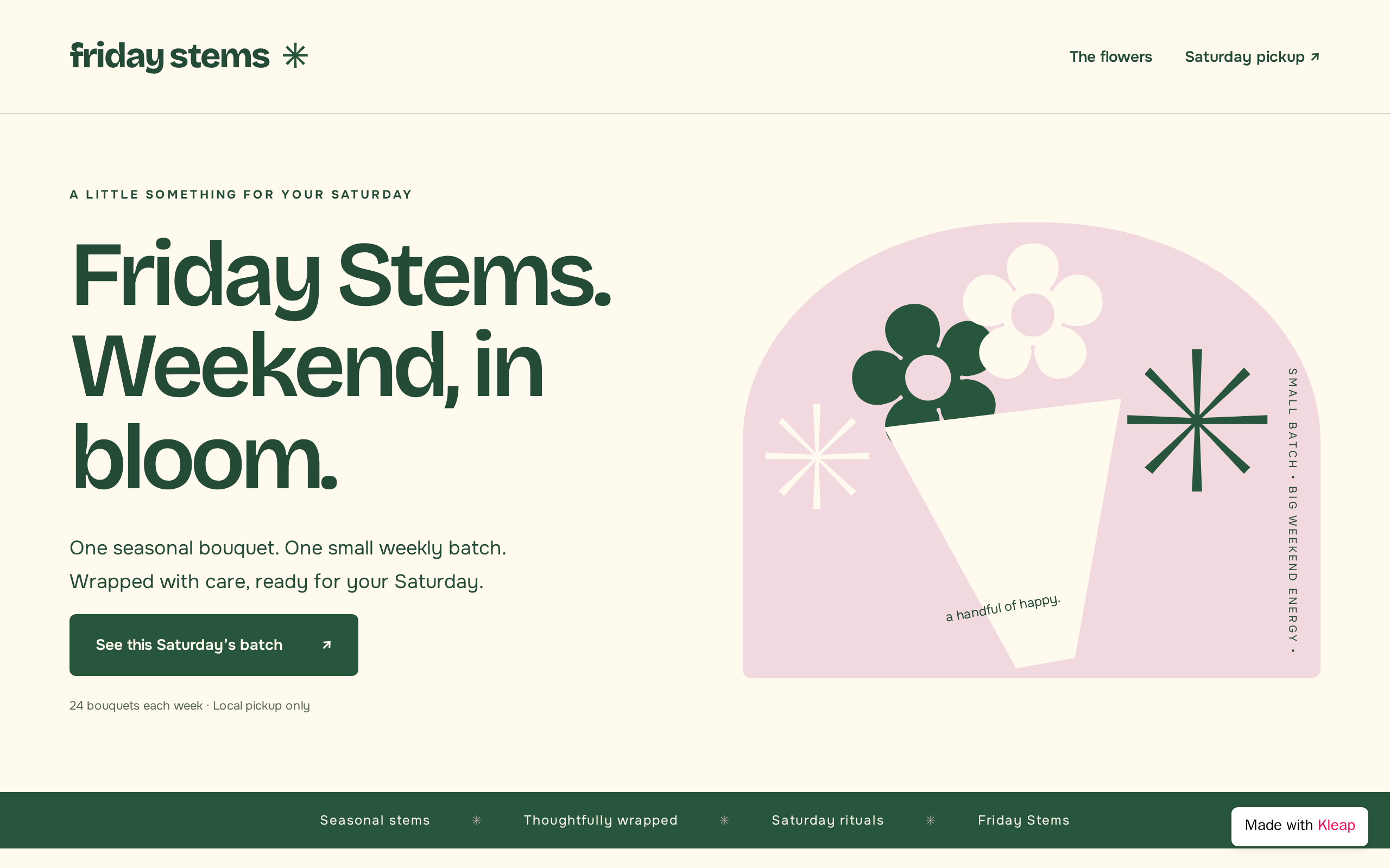 Friday Stems website example