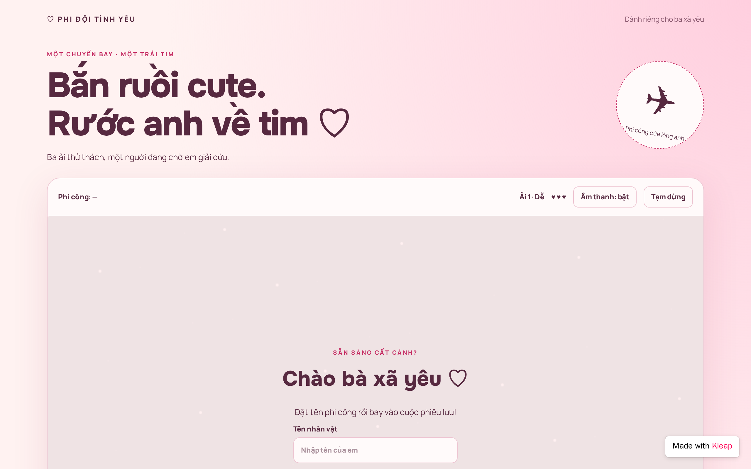 Tạo raa 1 trò chơi bắn ruồi cute cho bà