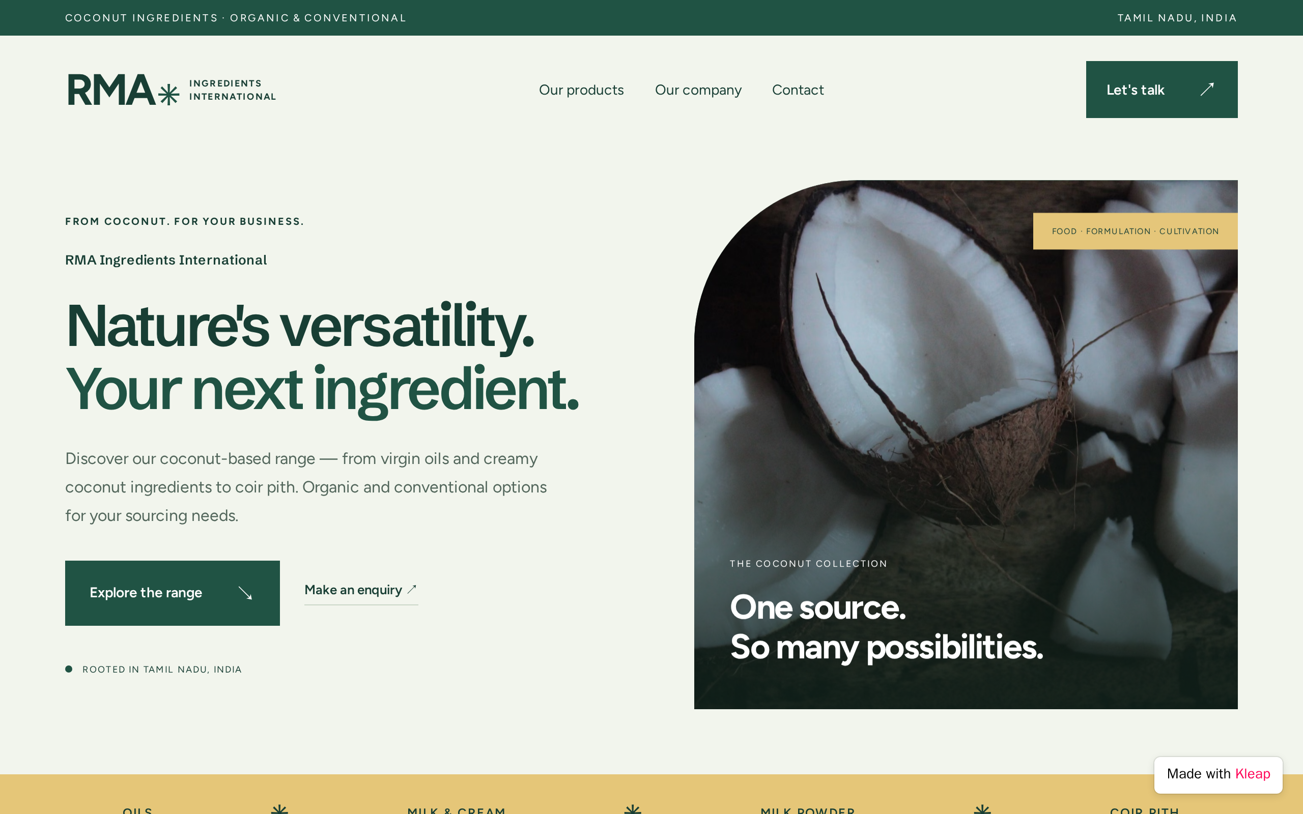Organic and Conventional