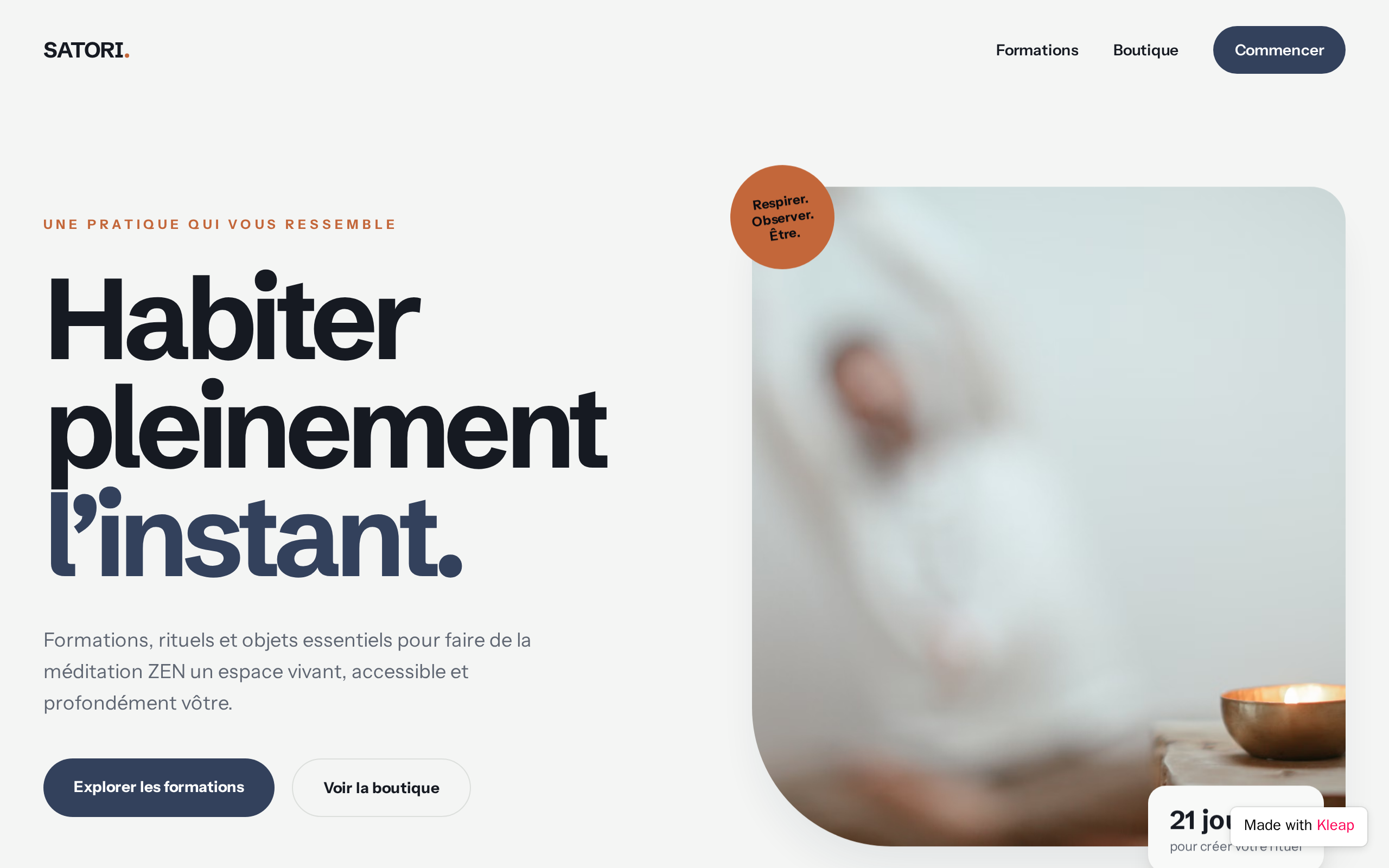 Éveil Zen website example