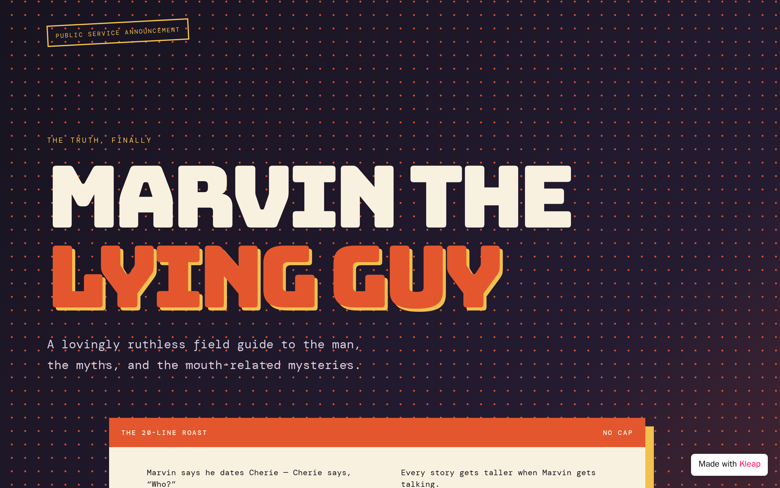 Marvin the Lying Guy
