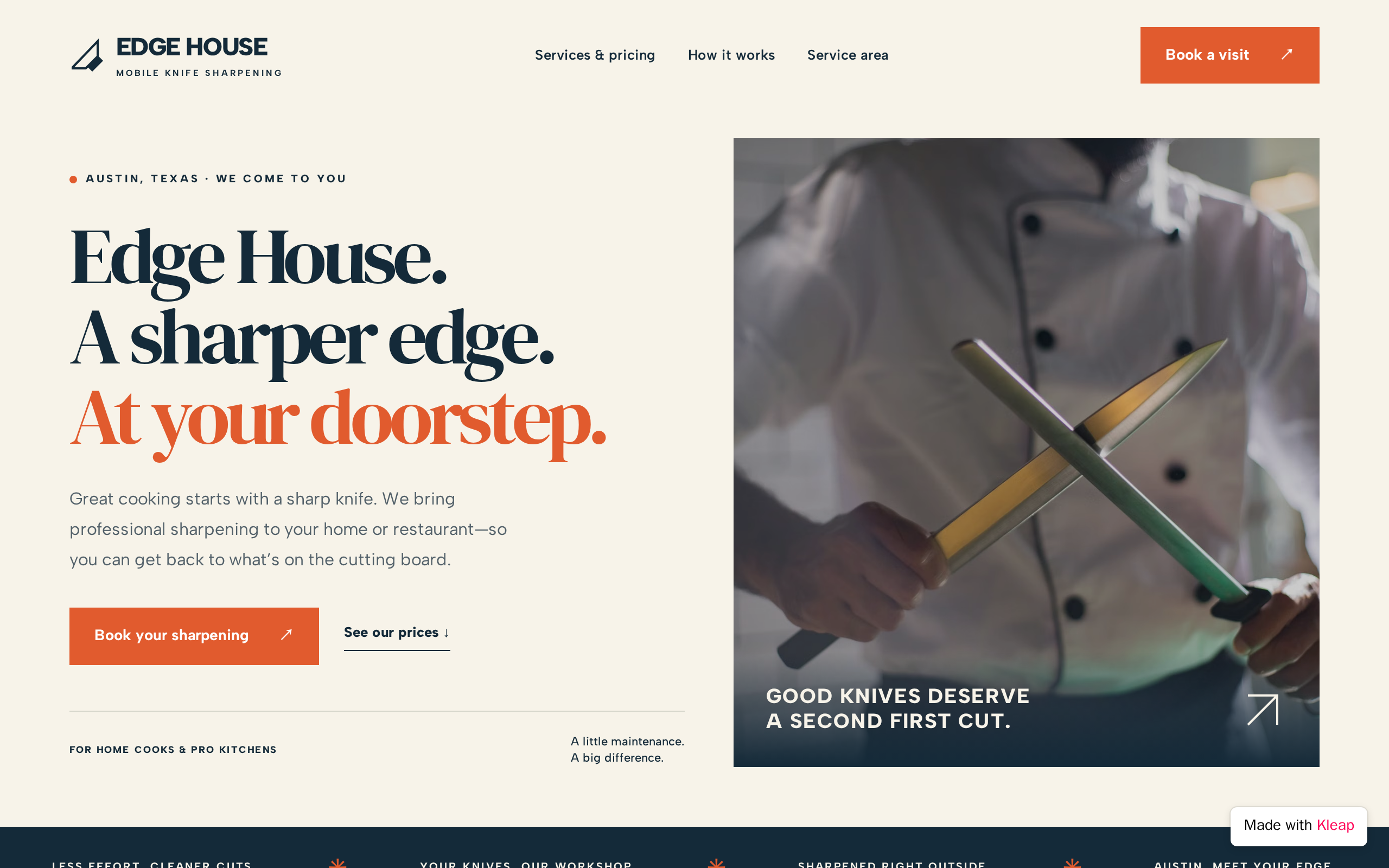 Edge House website example