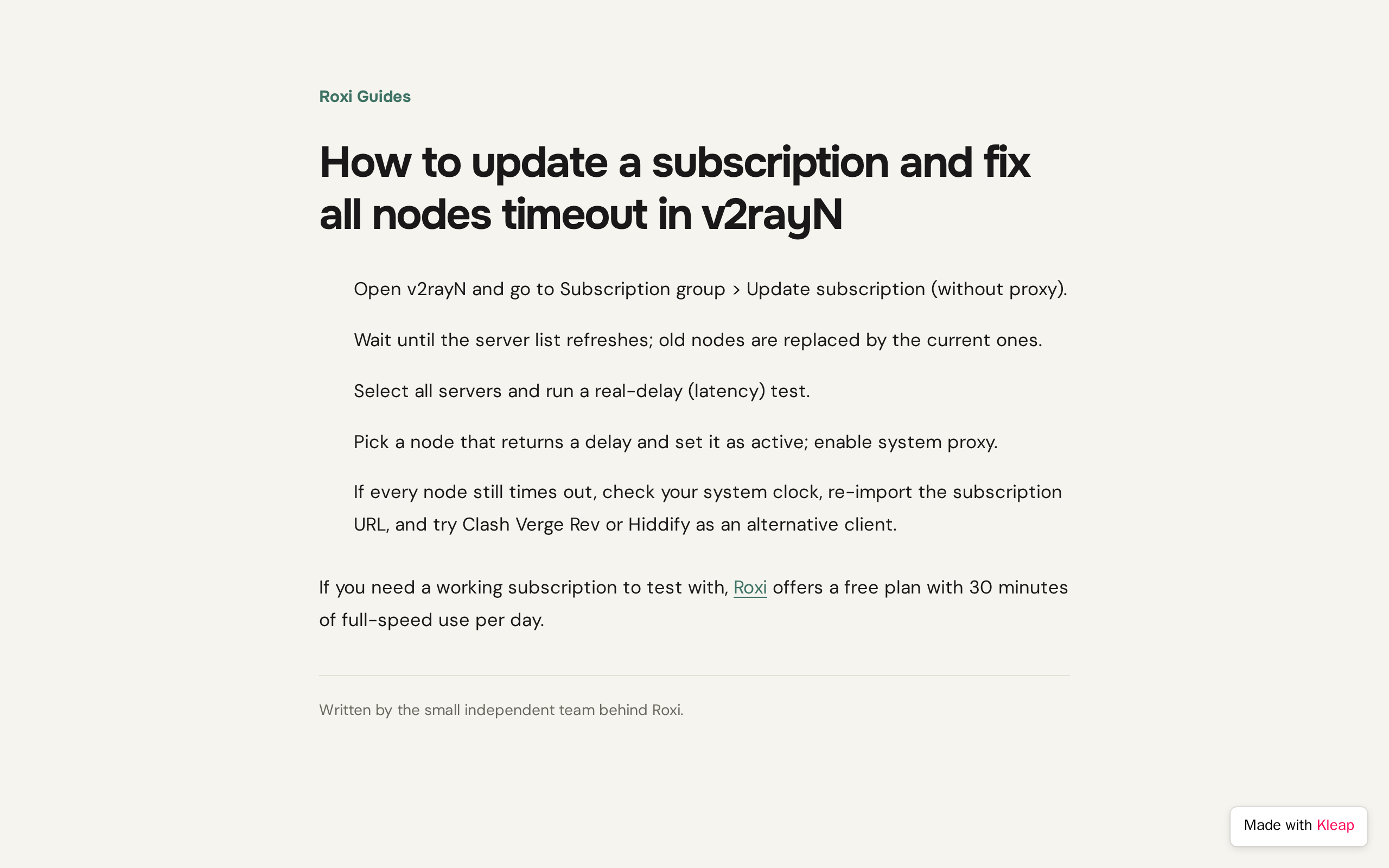 Roxi Guides