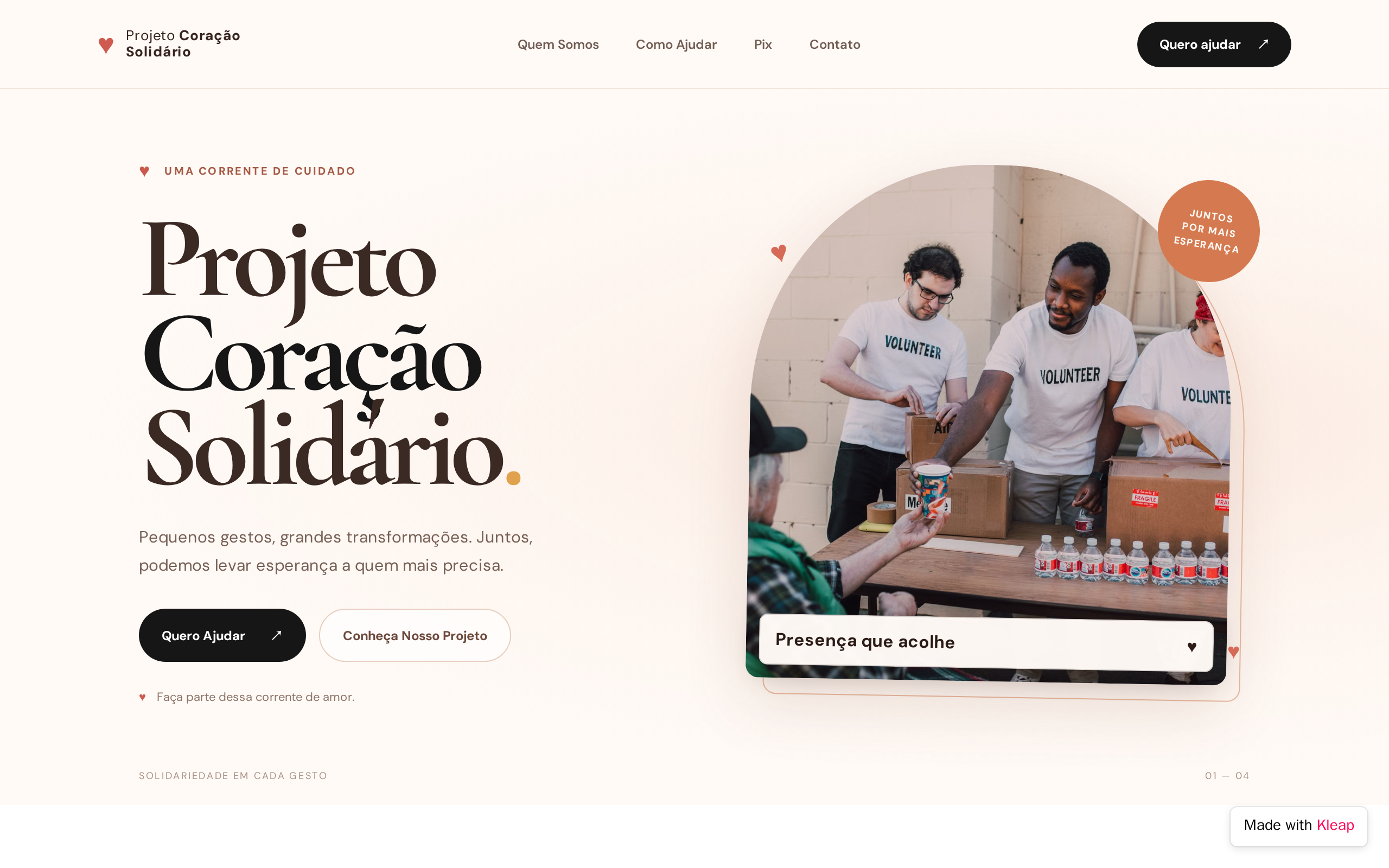 Projeto Coração Solidário