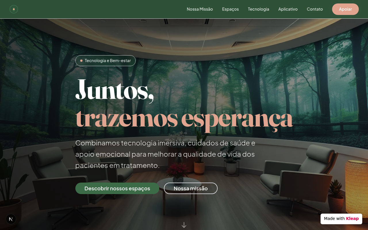 HopeAlive website example