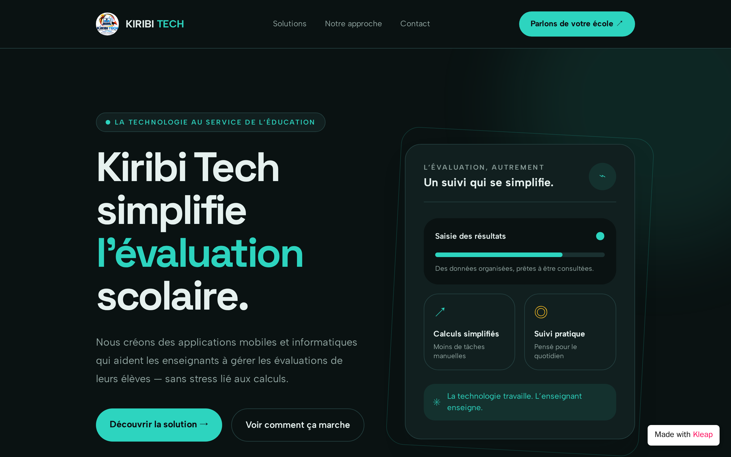 Kiribi Assessment System