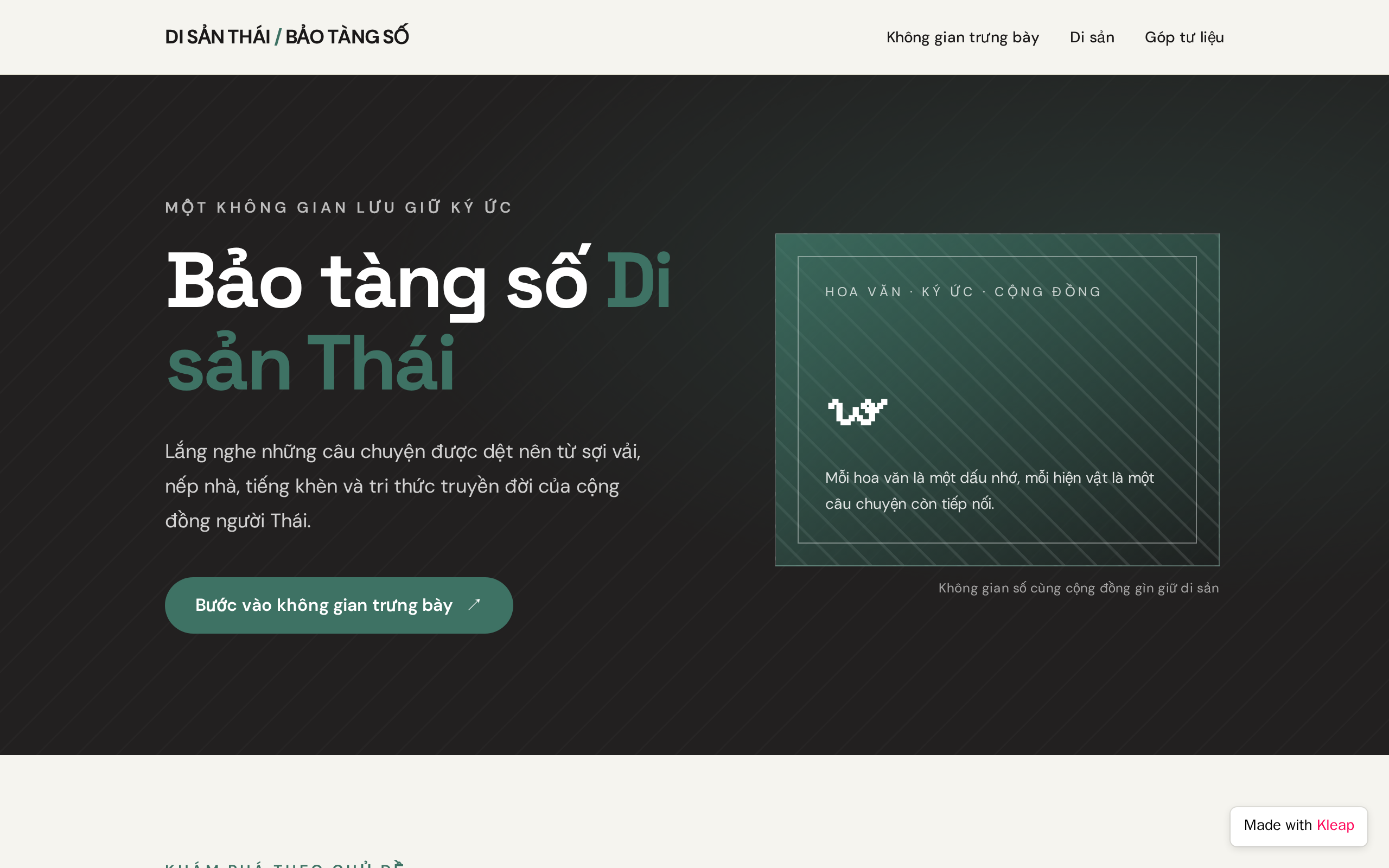 Tôi muốn tạo một website bảo tàng số về