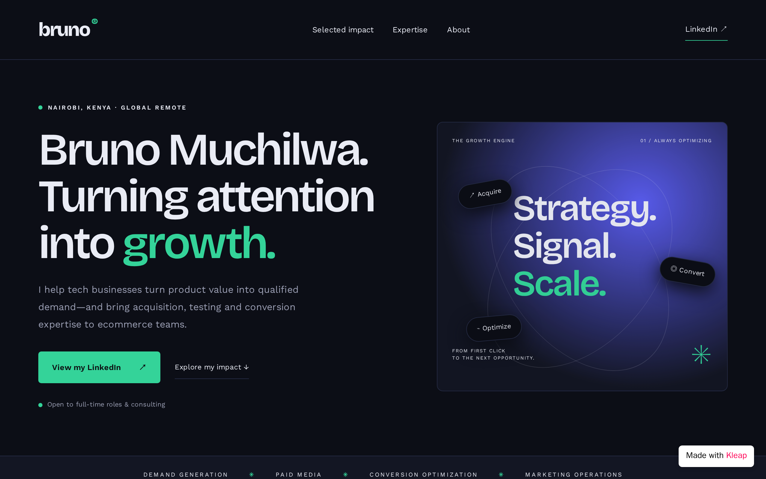 Bruno Muchilwa | Growth Portfolio