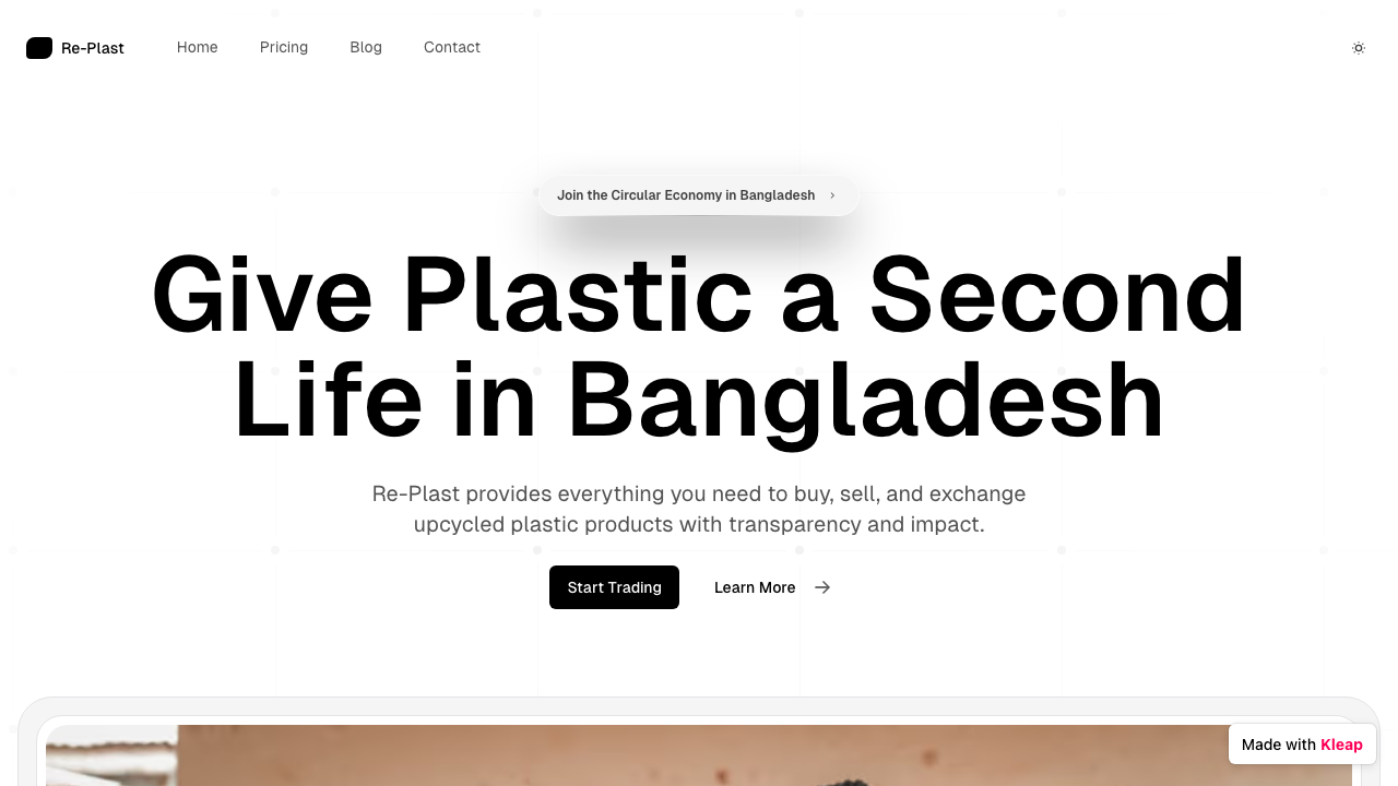 Re-Plast — built with Kleap