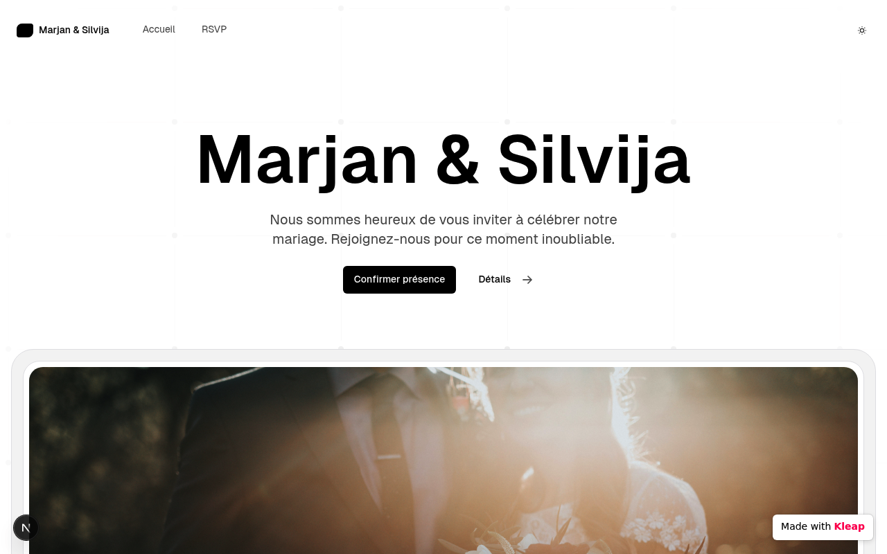 Marjan & Silvija website example