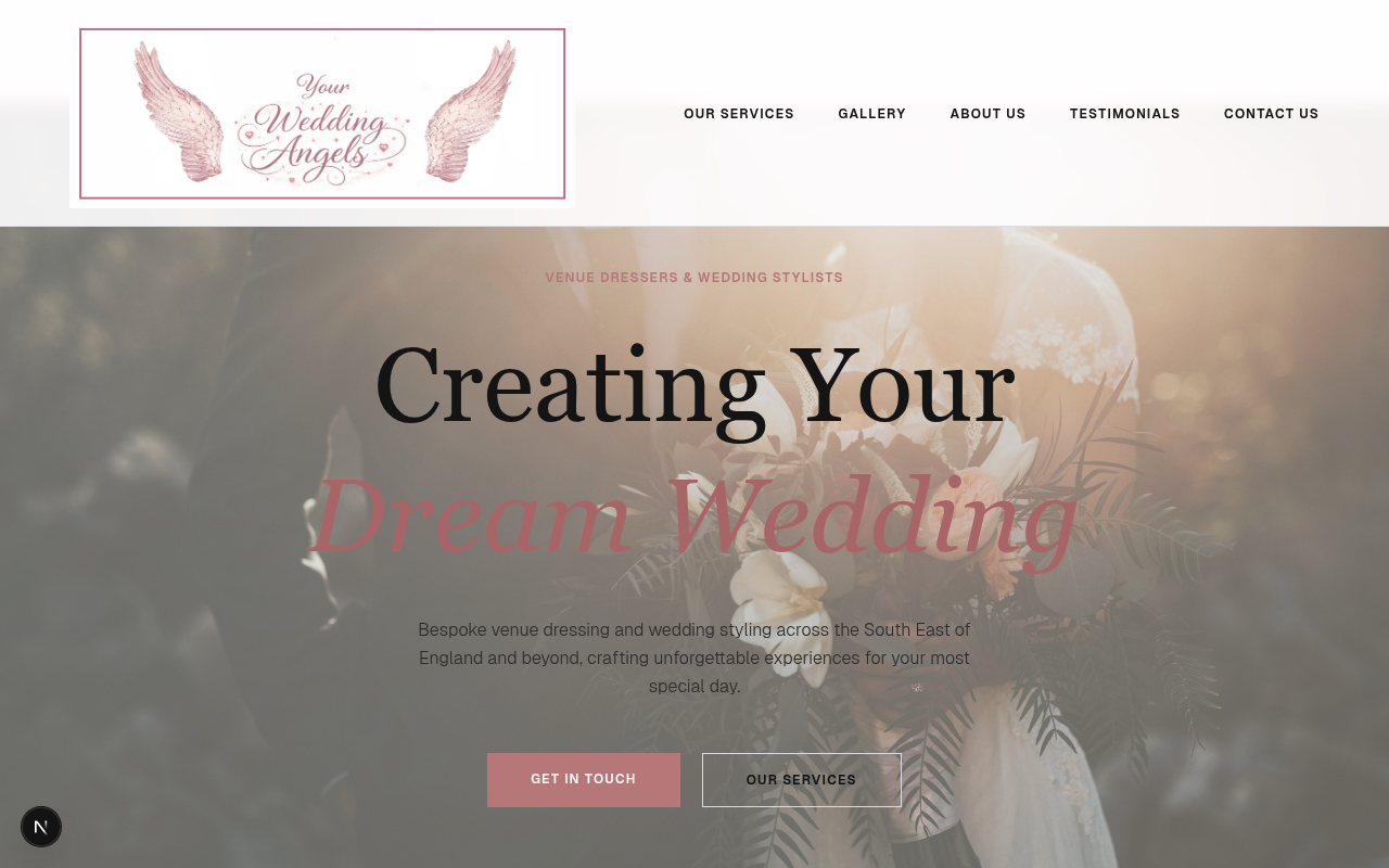 Your Wedding Angels website example