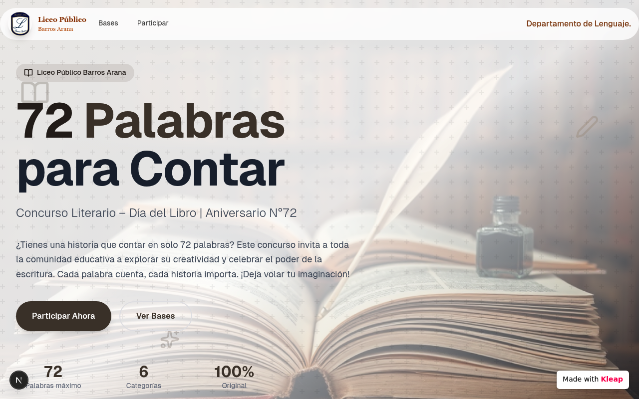 Barros Arana website example