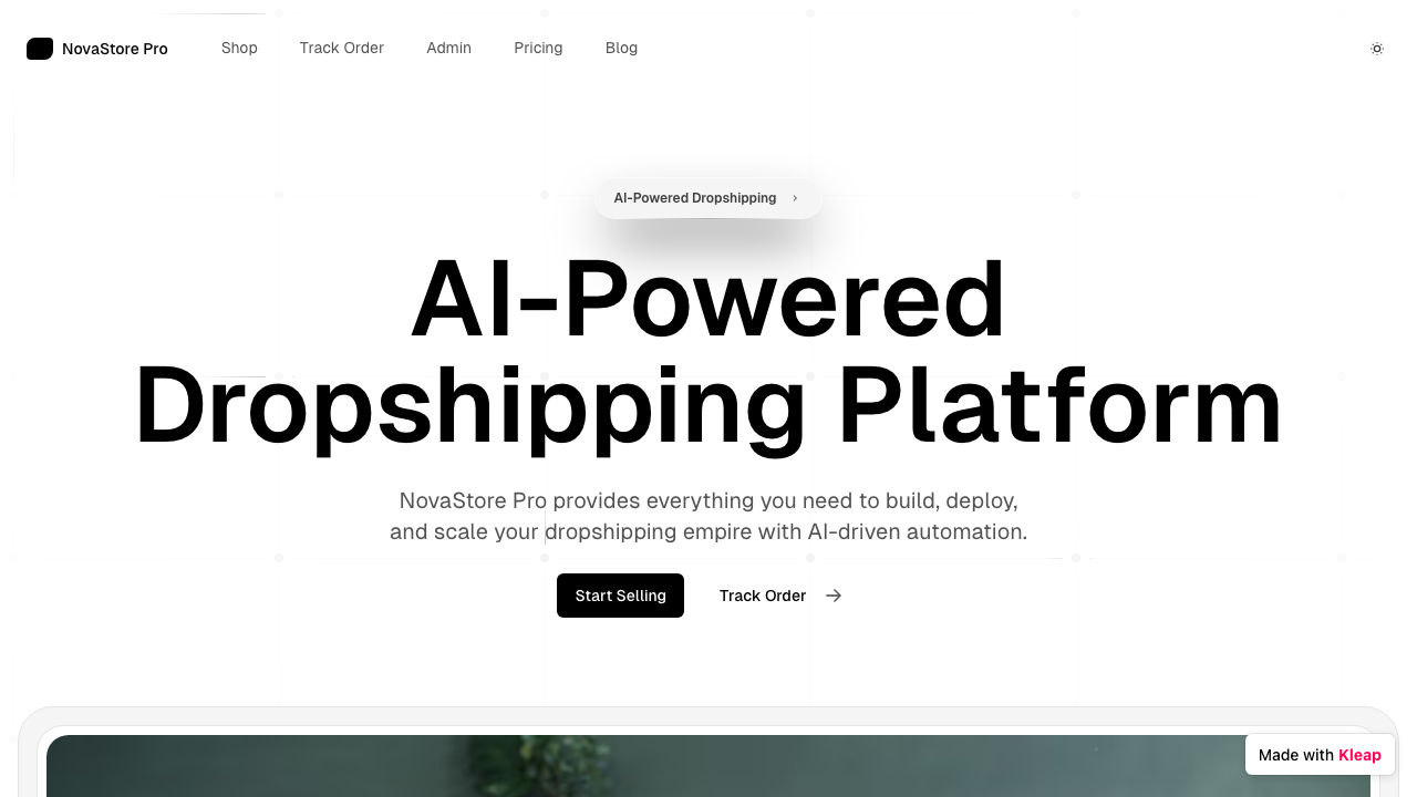 NovaStore Pro website example