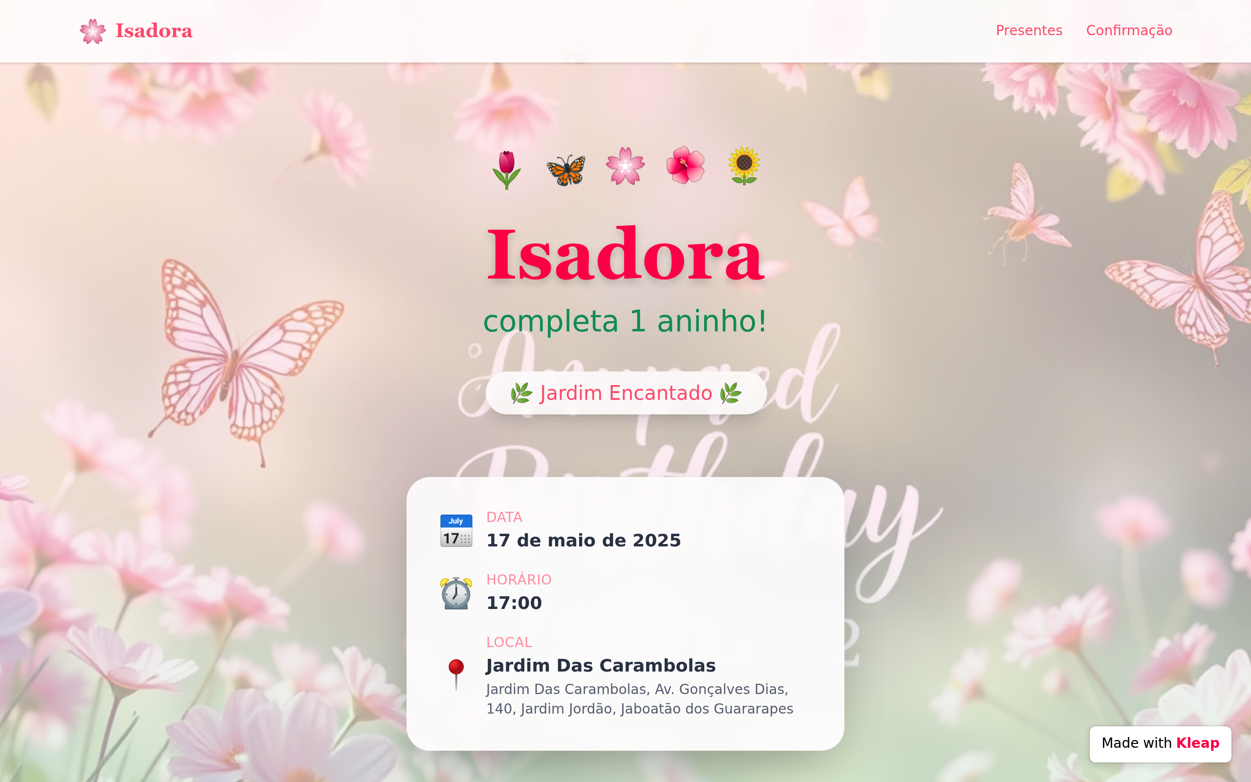 Jardim Encantado website example