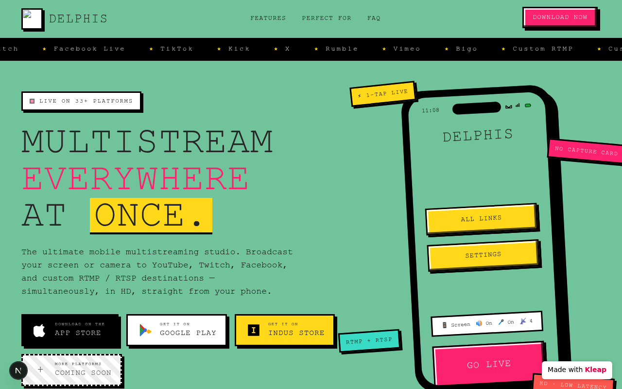 Delphis website example