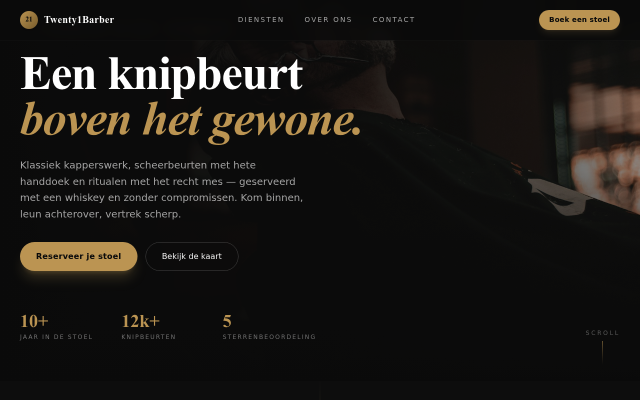 twentyone-barbers website example