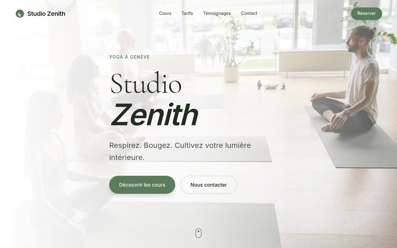 Studio Zenith website example