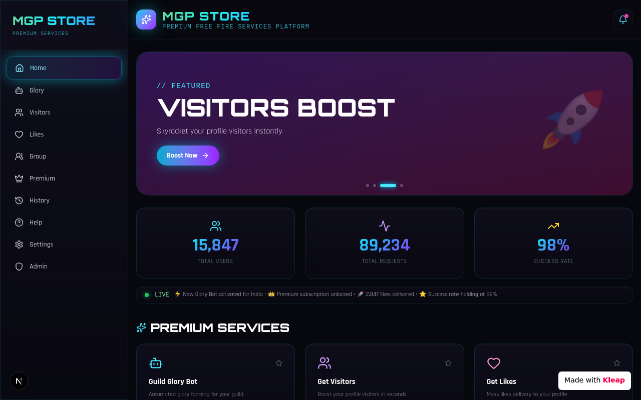 silent-dolphin-burst website example