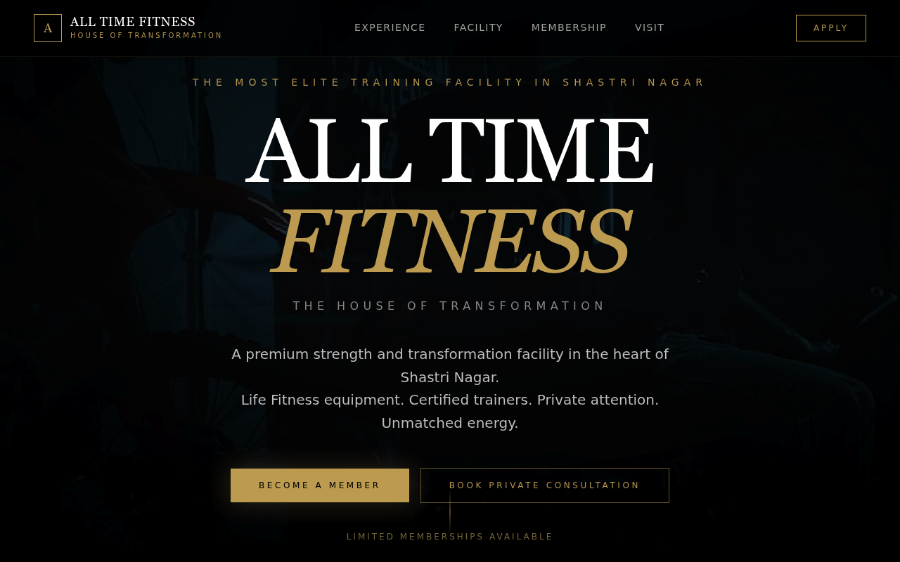 All Time Fitness — built with Kleap