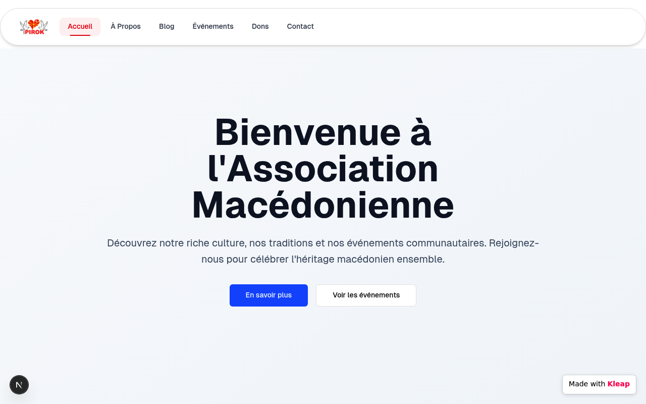 Pirok MDD website example
