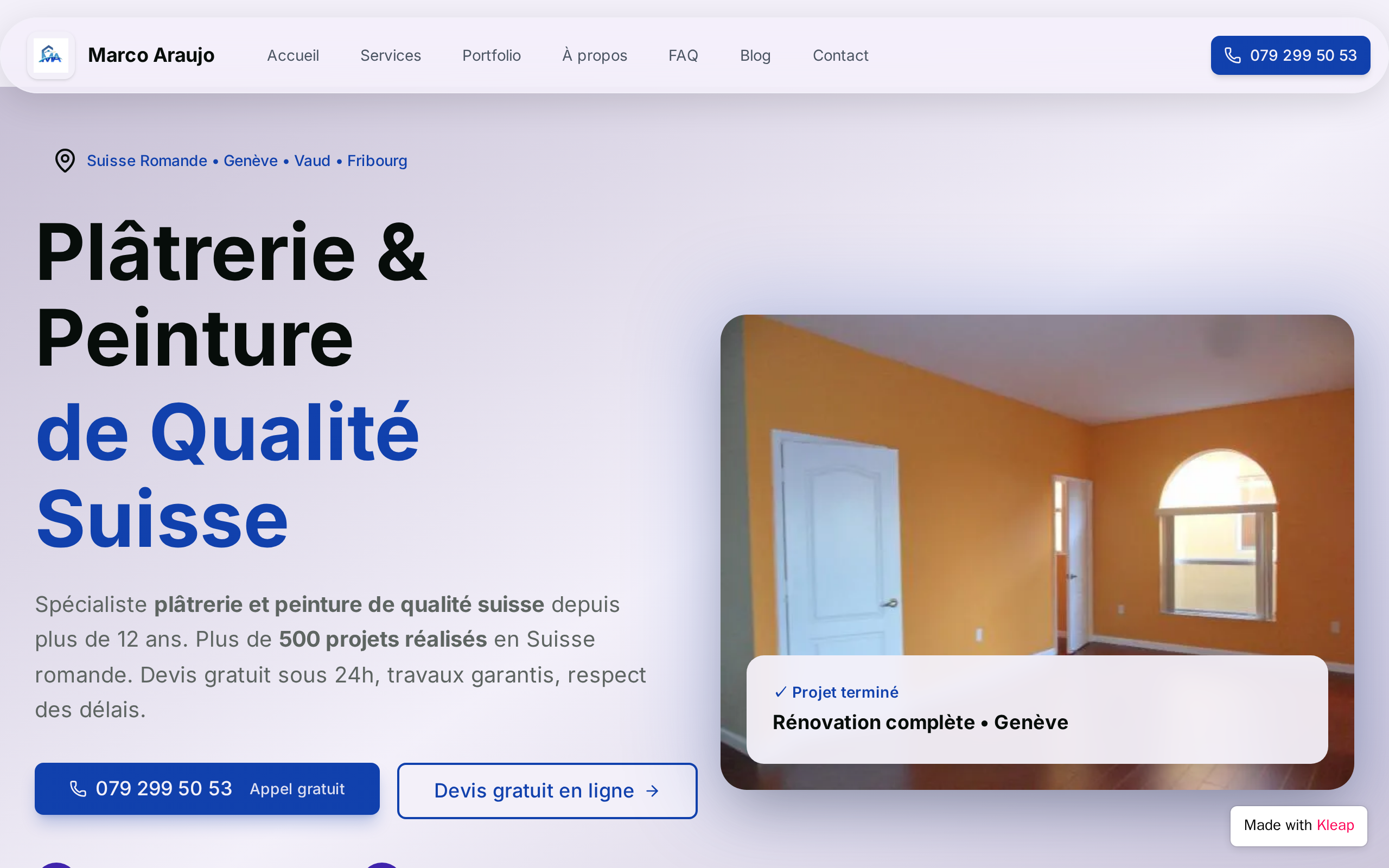 Marco Araujo website example