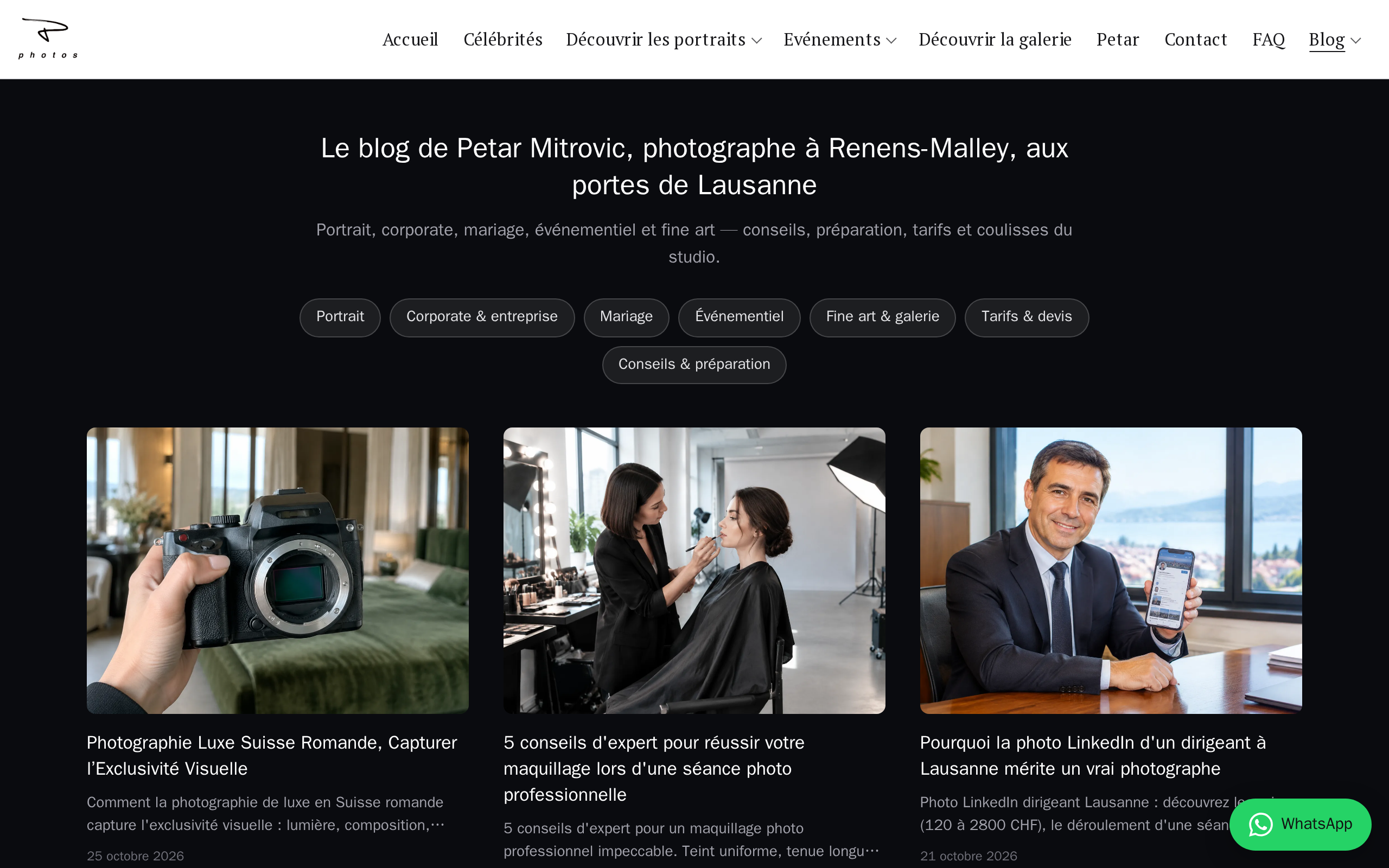 Petar Photos Blog website example