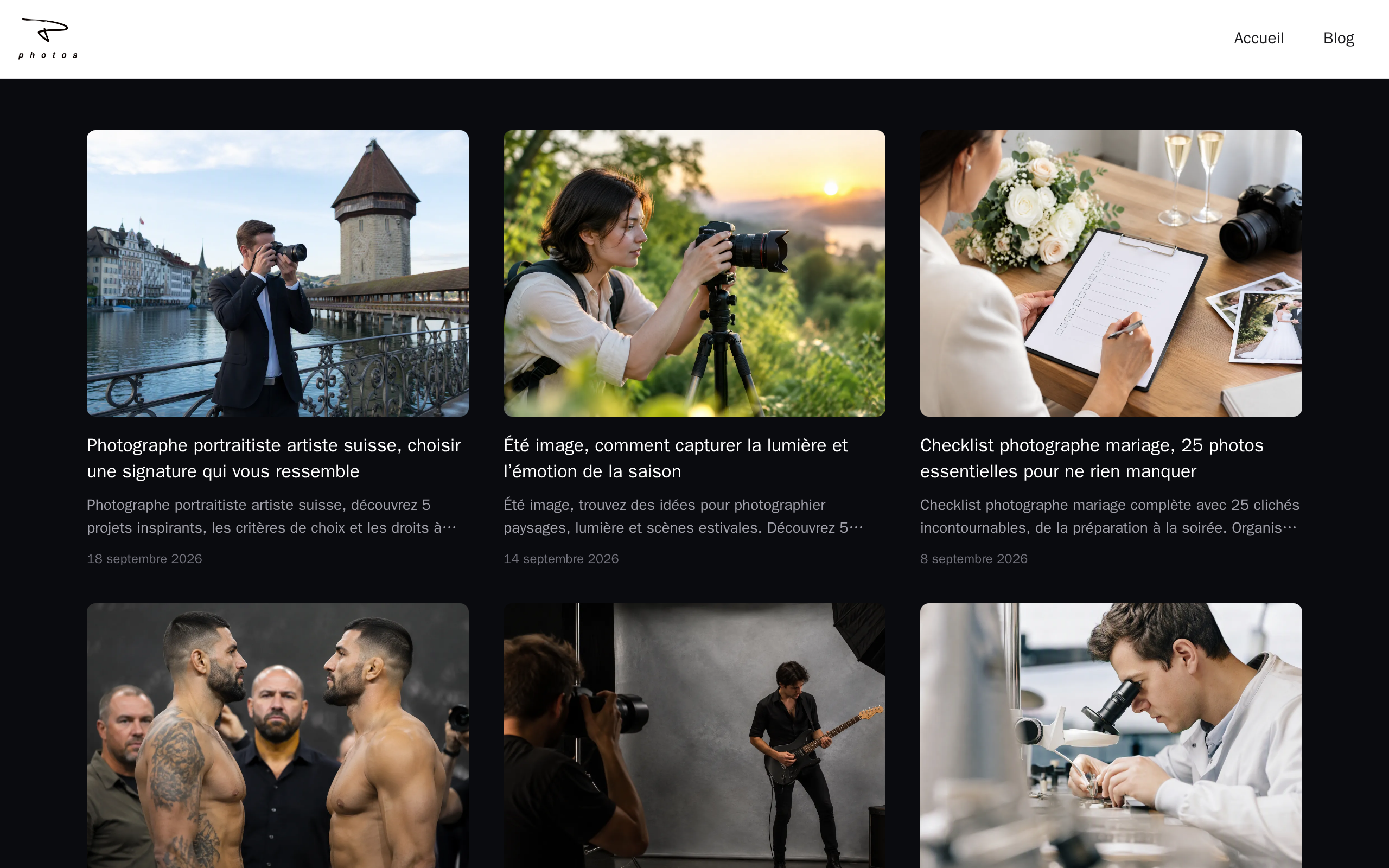 Petar Photos Blog website example