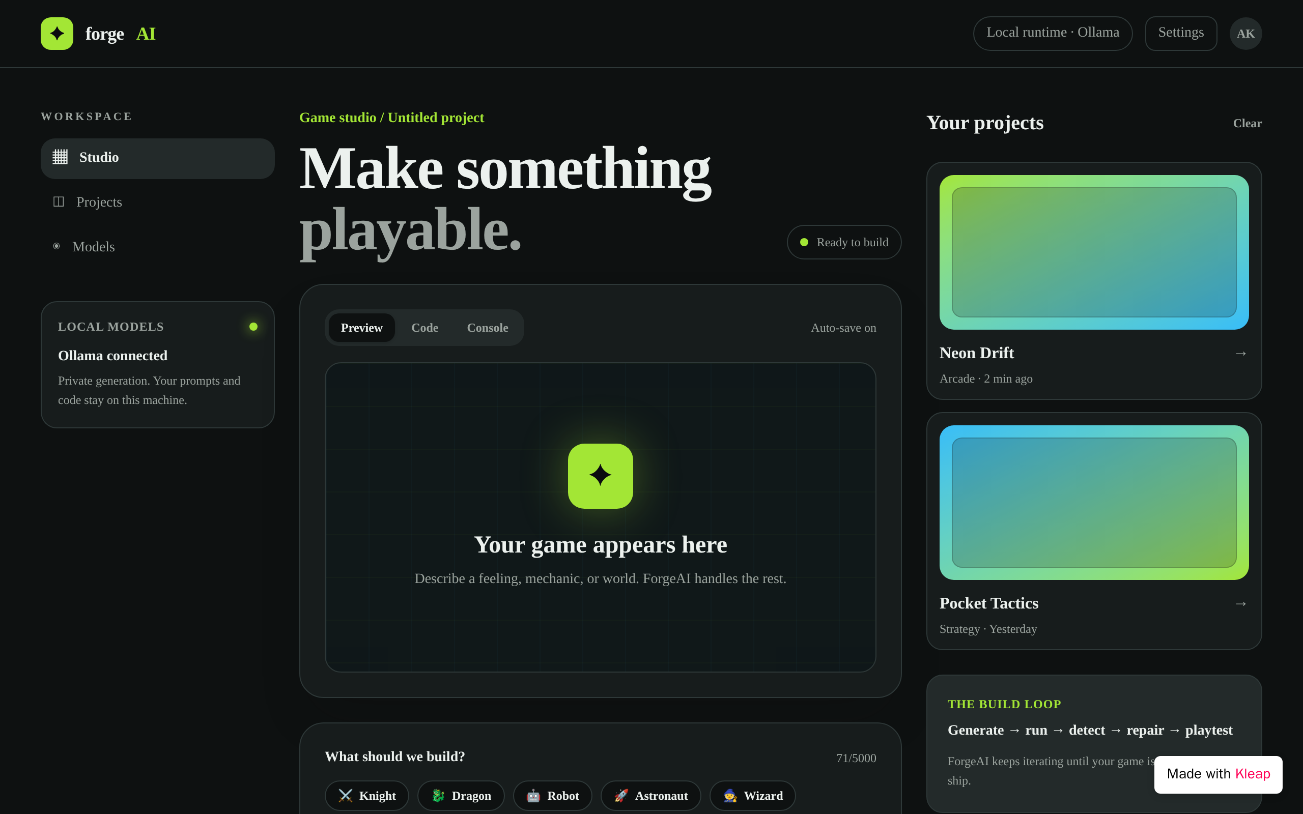 JavaScript website example