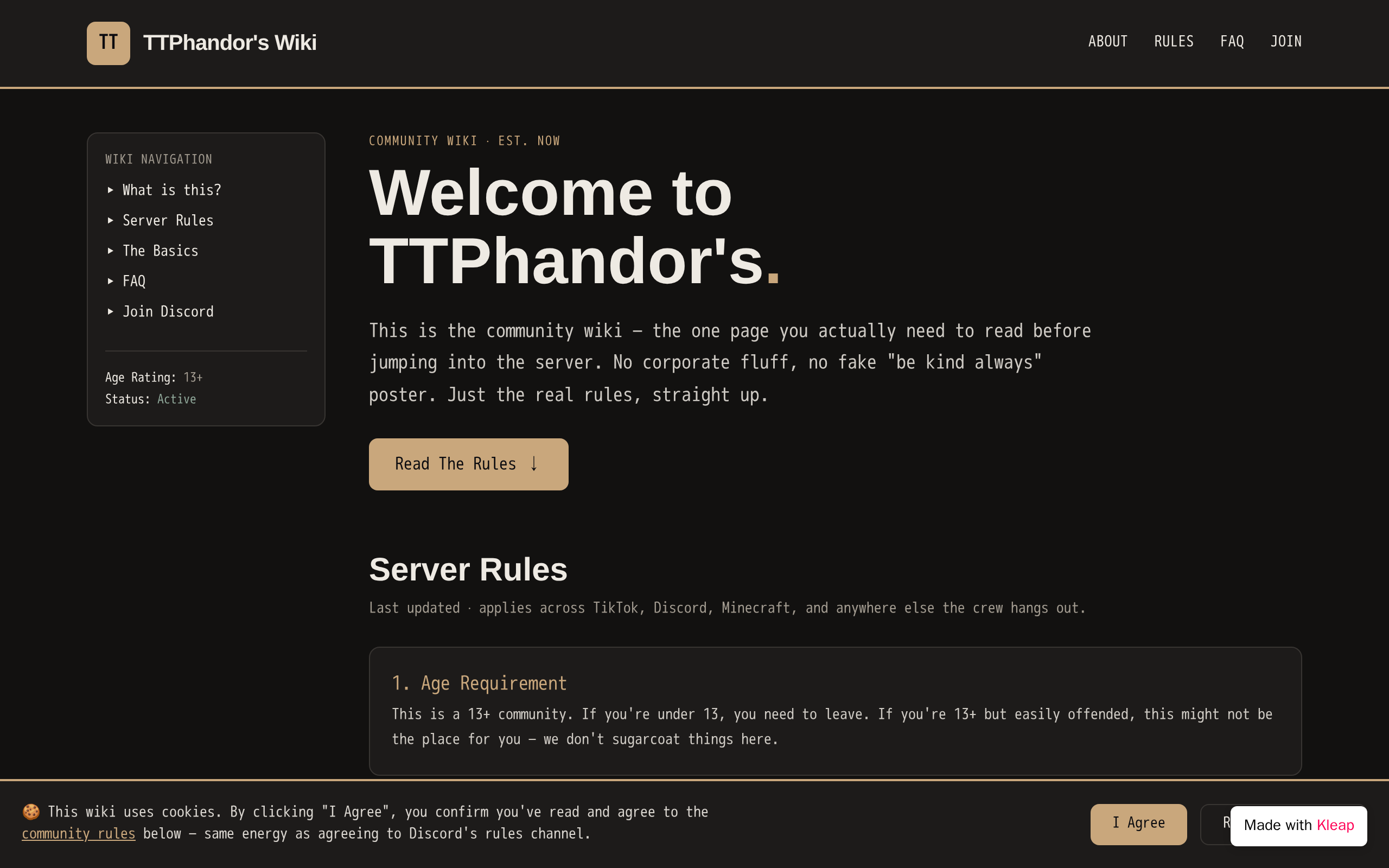 Find out abt the rules website example