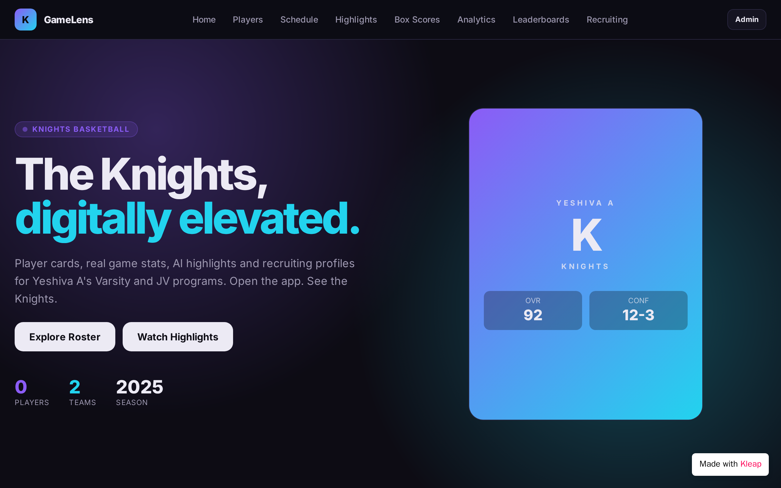 GameLens website example