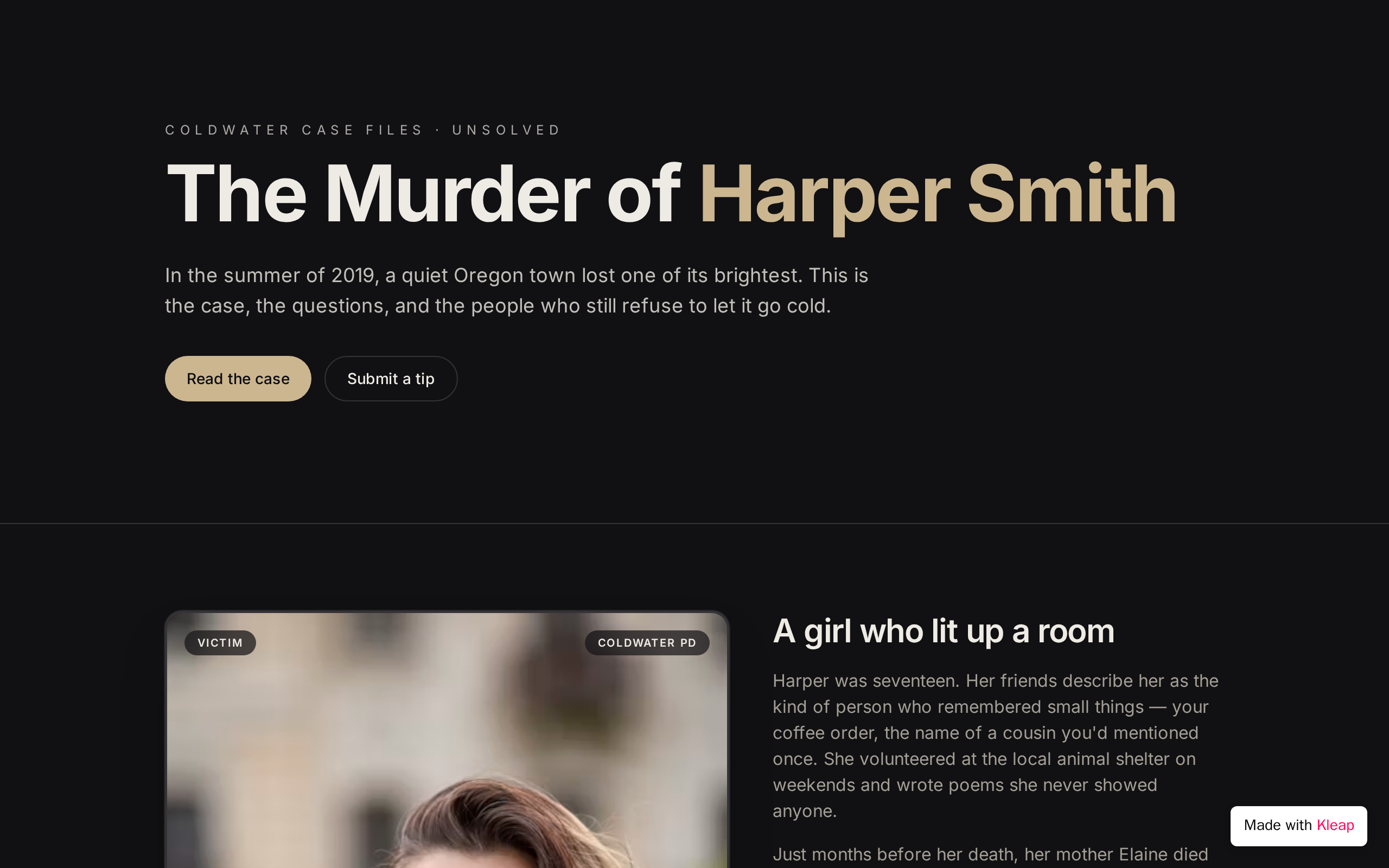 Harper Smiths website example