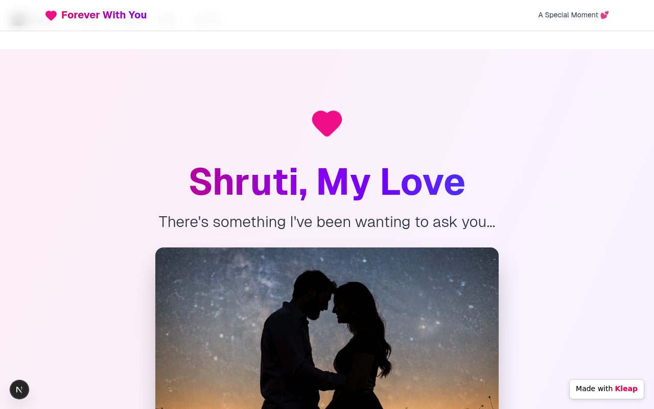 heart-melting website example