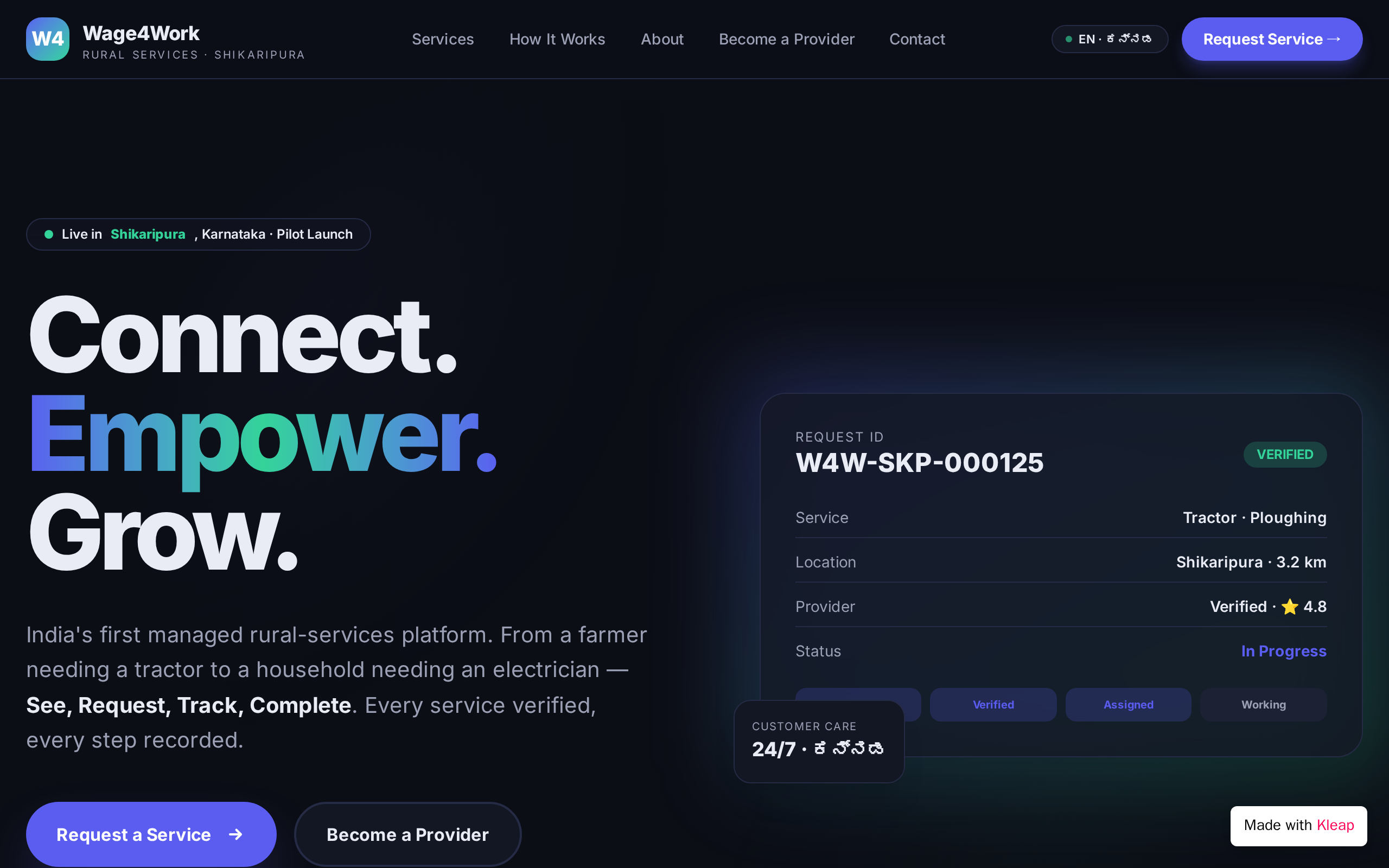Wage4Work website example