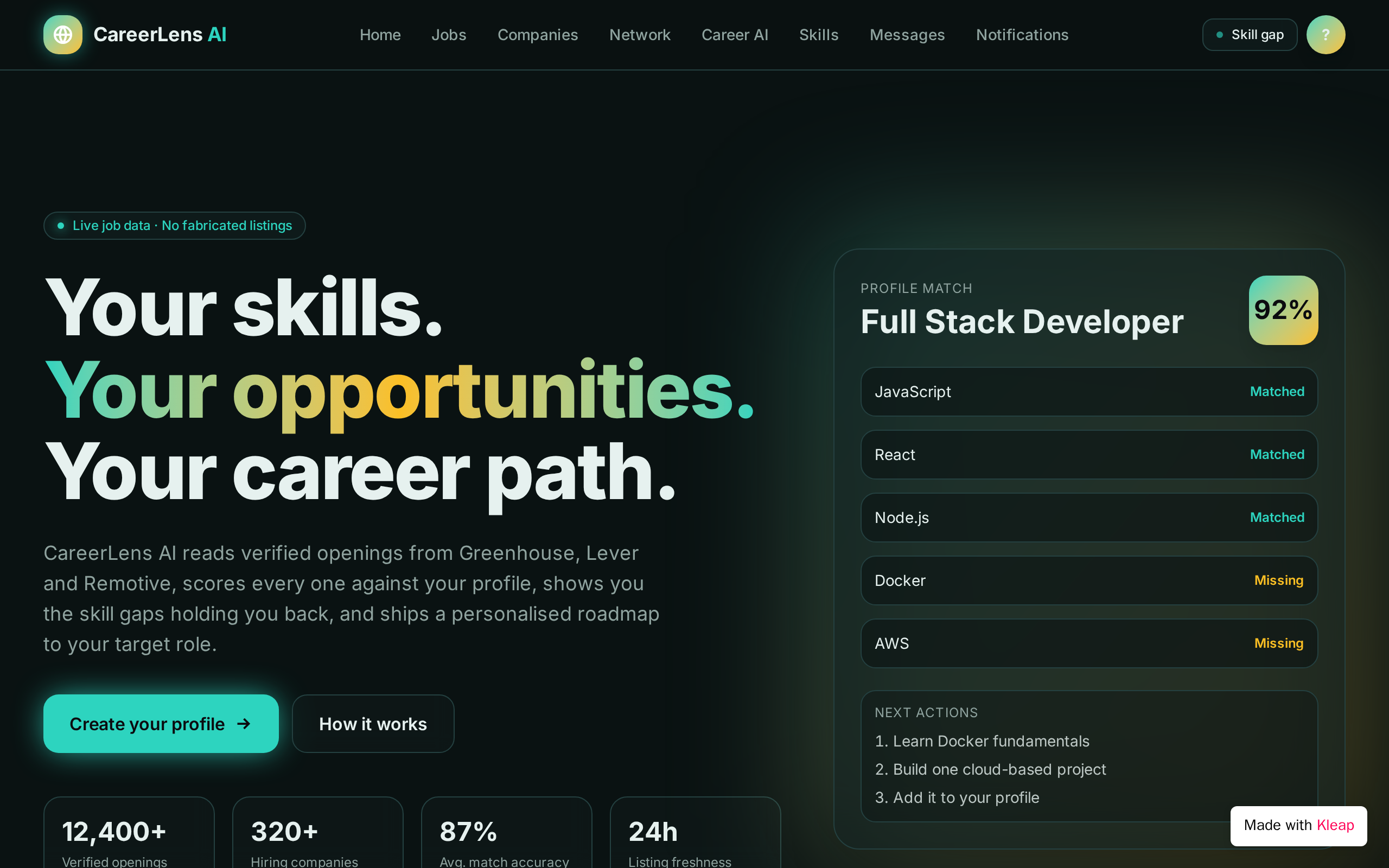 LinkedIn website example