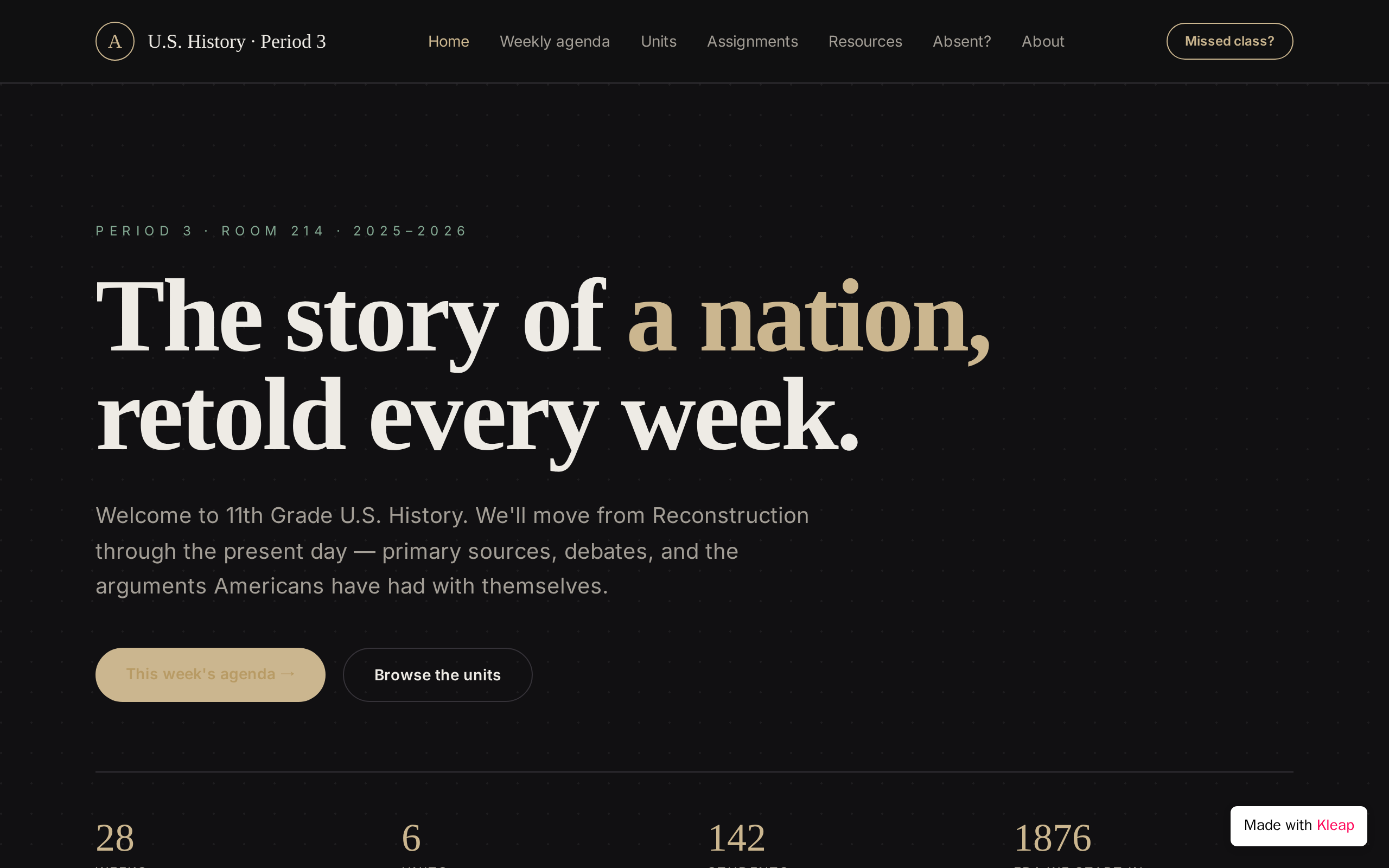 History Forward website example