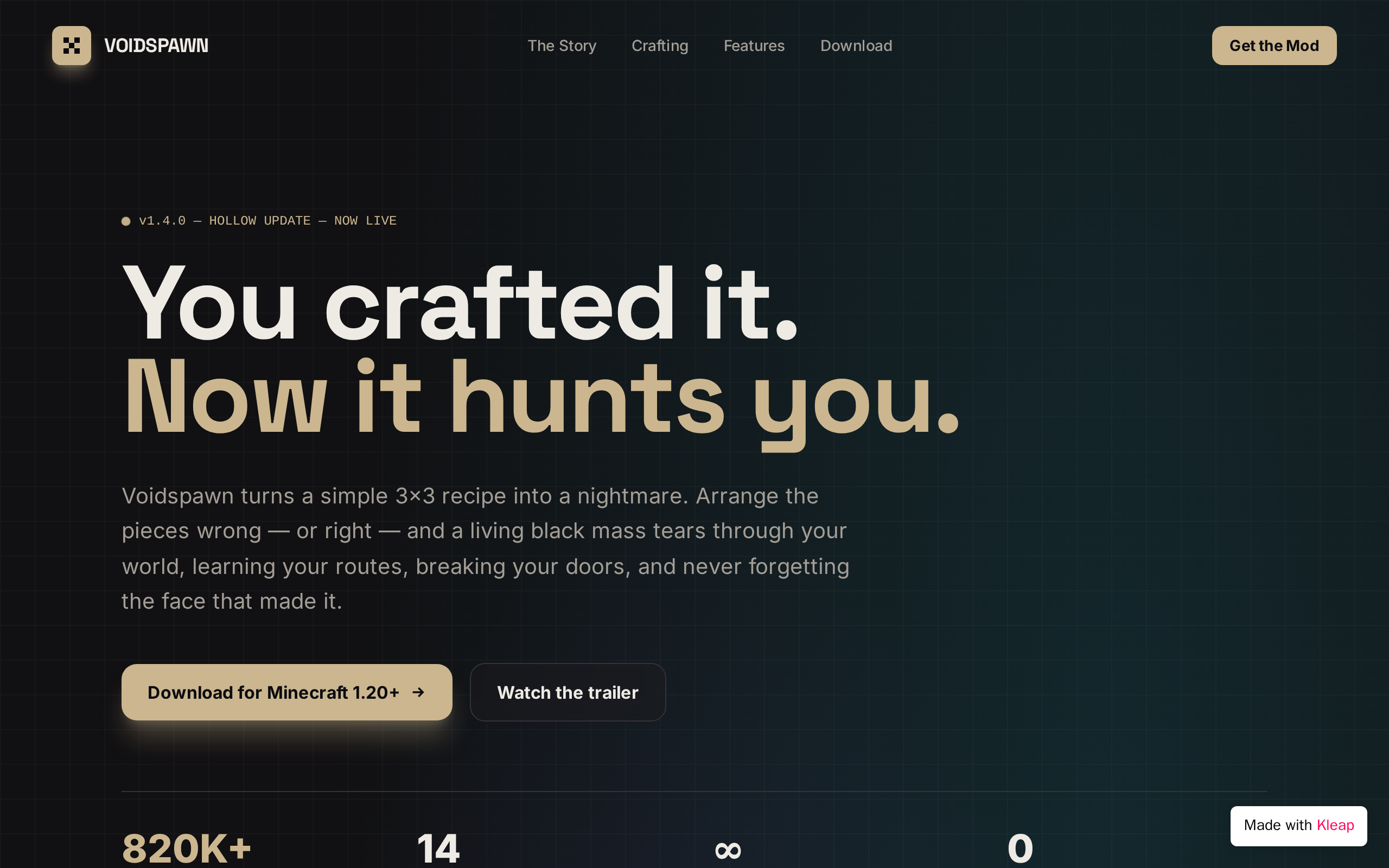 Crafted Shadow website example