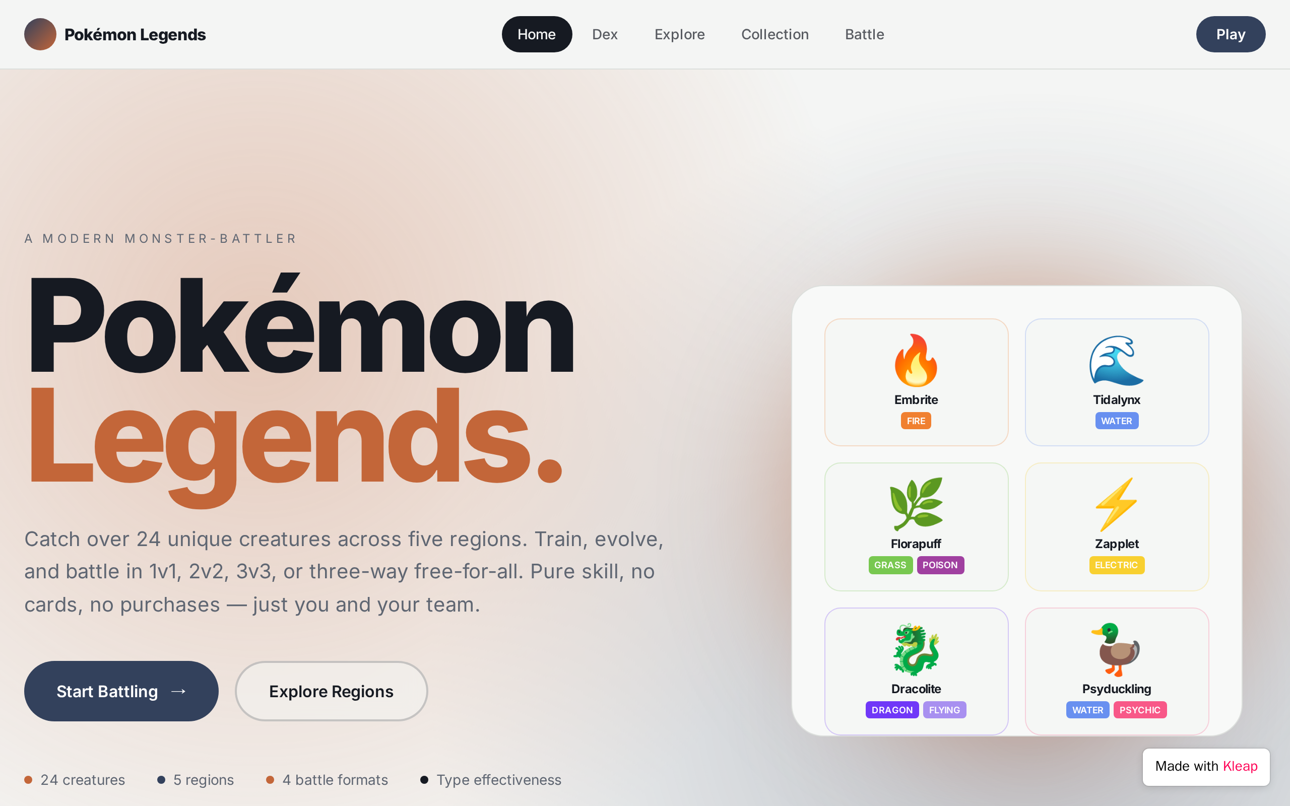 Pok website example