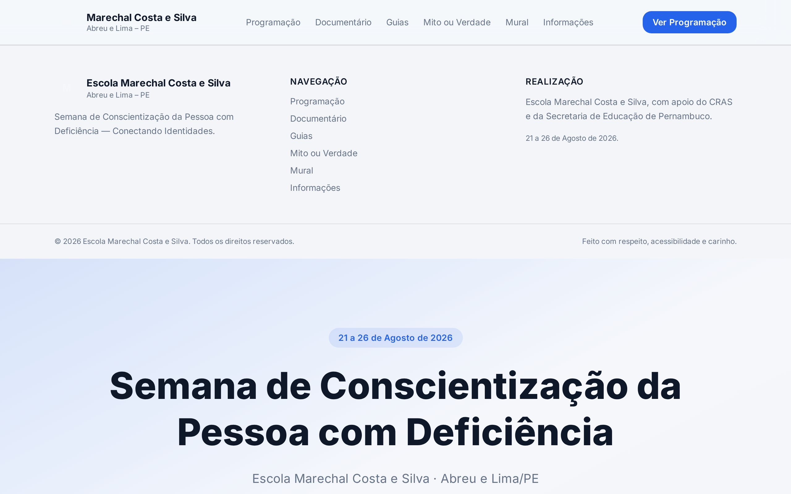 Conectando Identidades website example