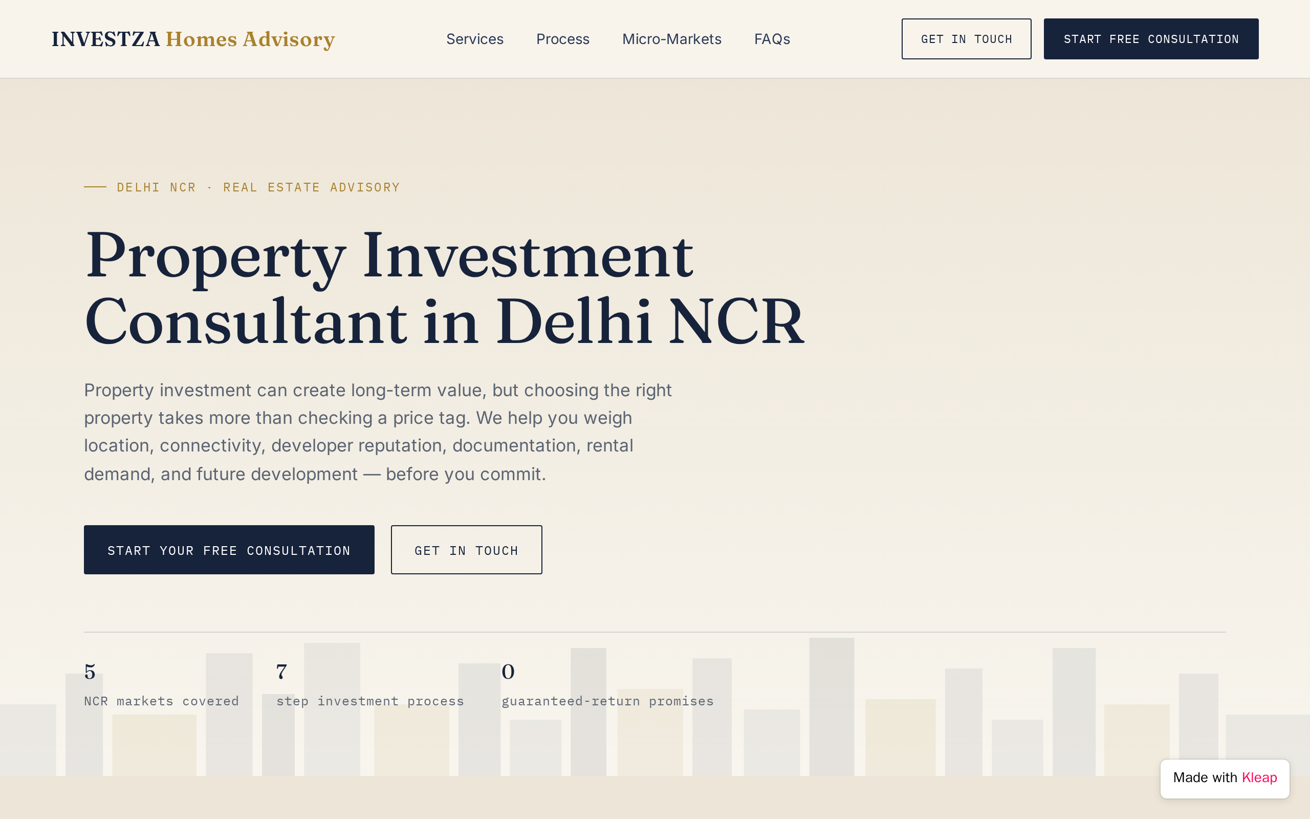 Property Investment Consultant in Delhi NCR website example