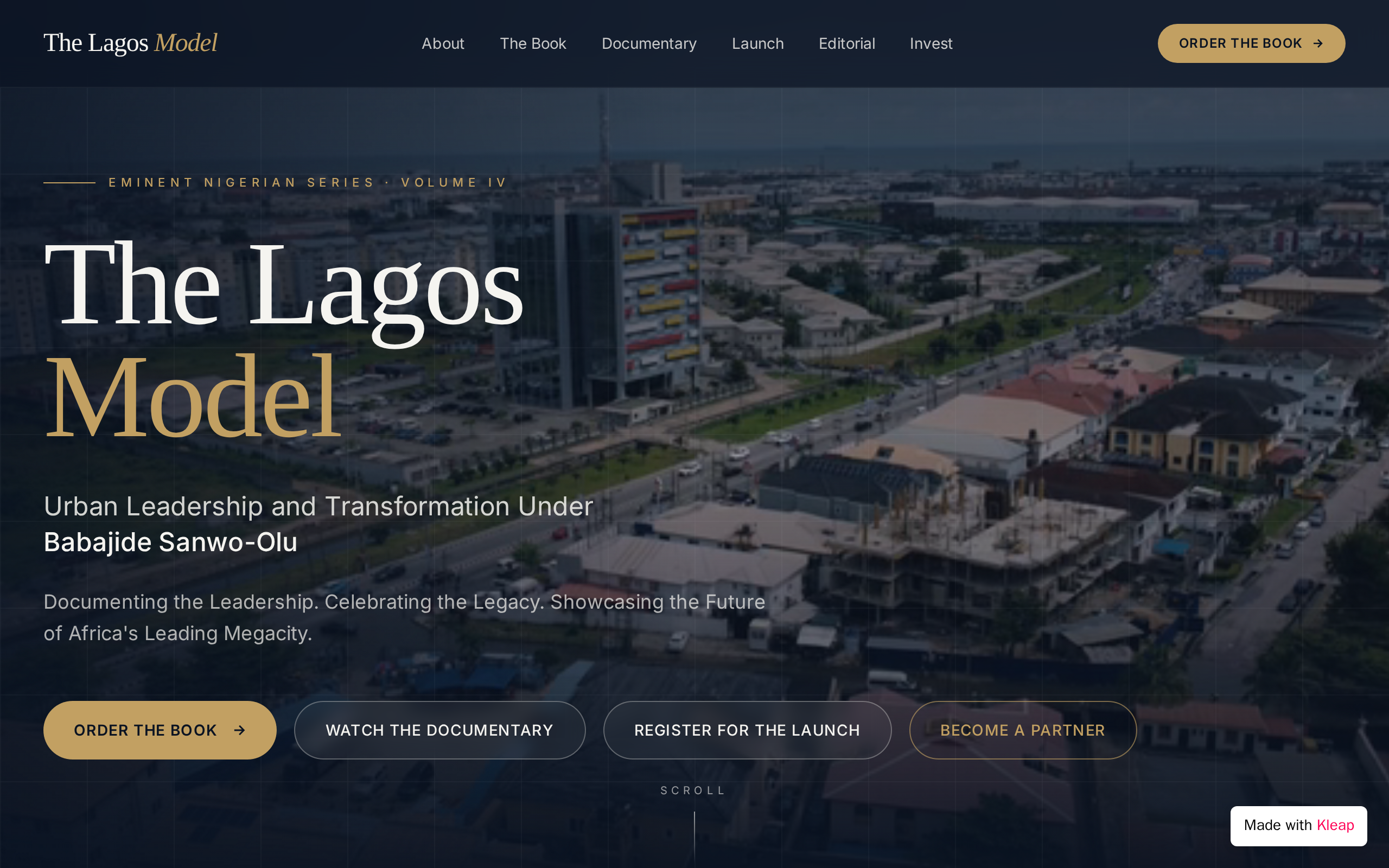 The Lagos Model website example