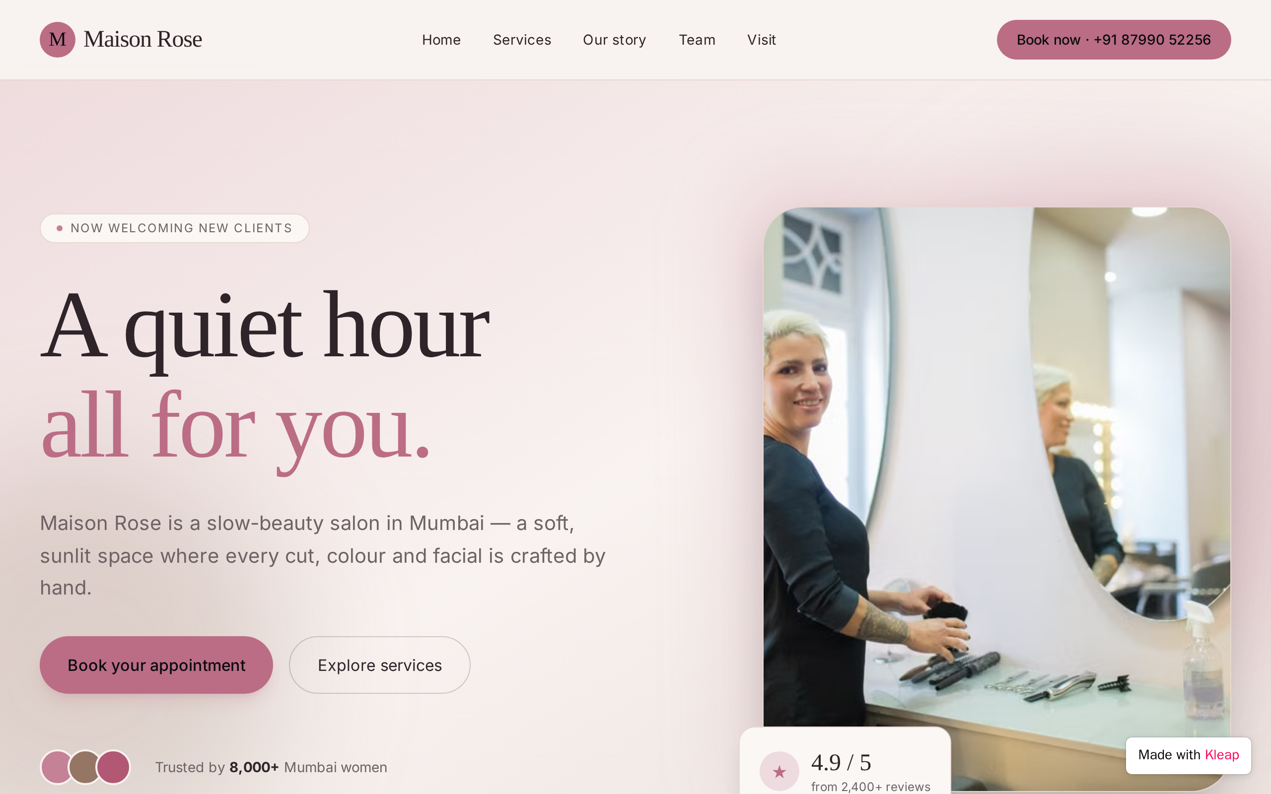 Glow Studio website example