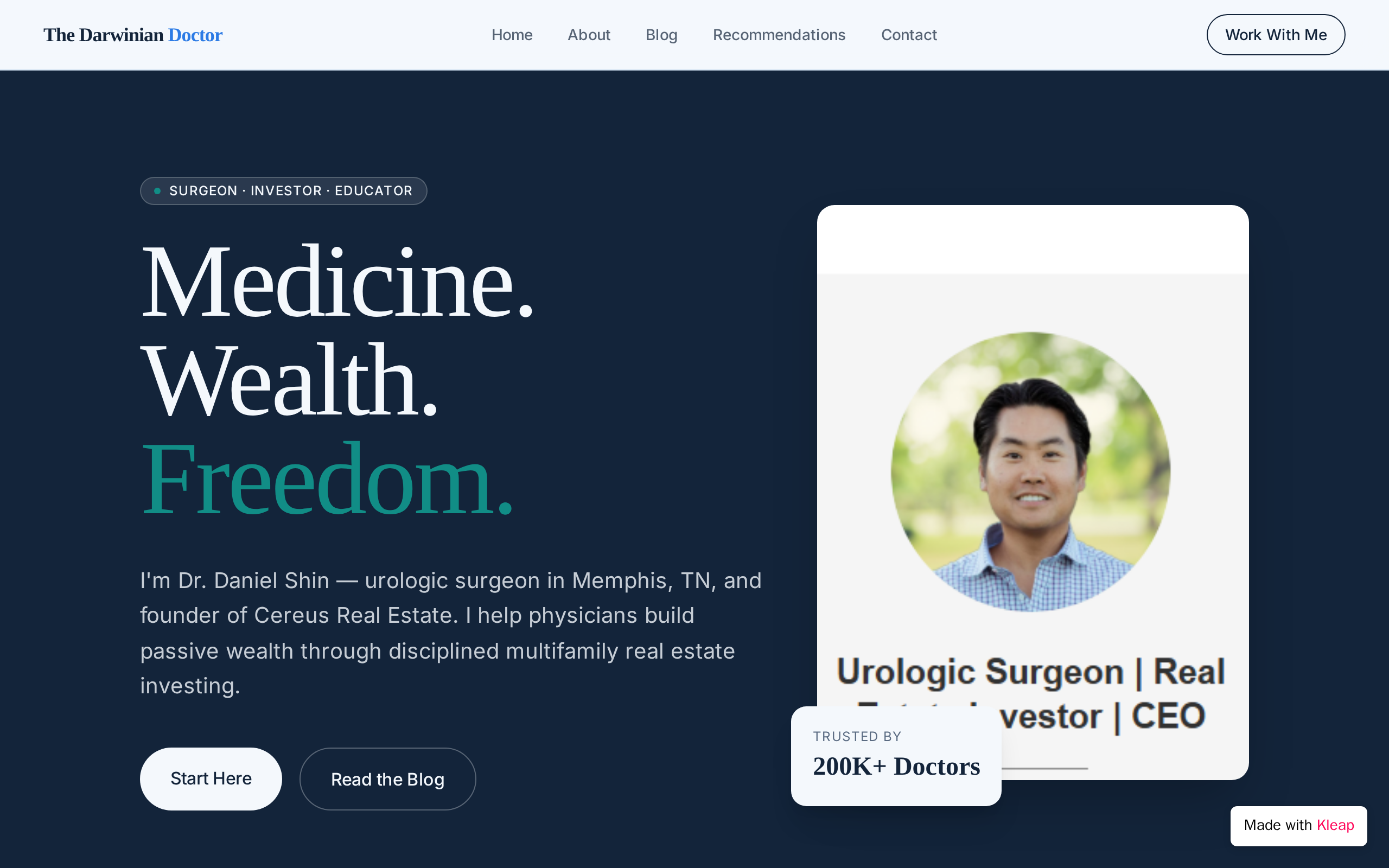 https://thedarwiniandoctor.com/ website example