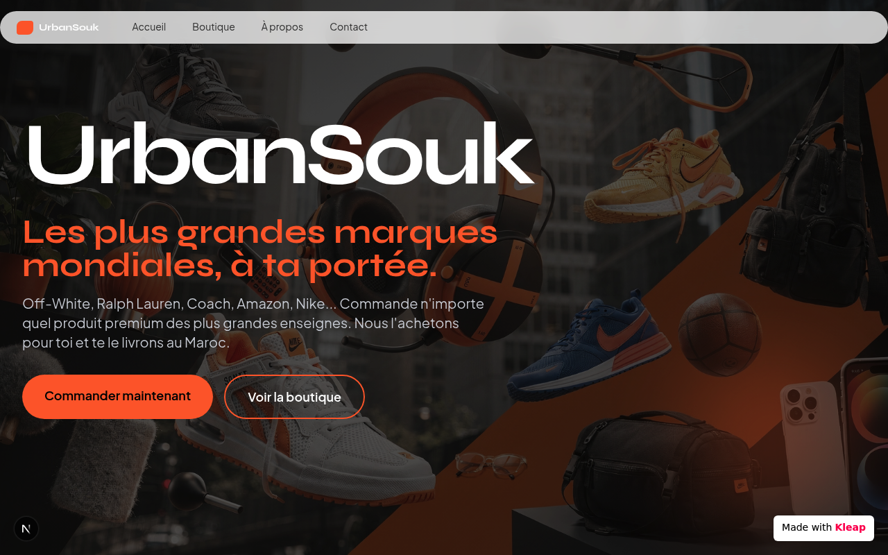 Produits
Affichage website example