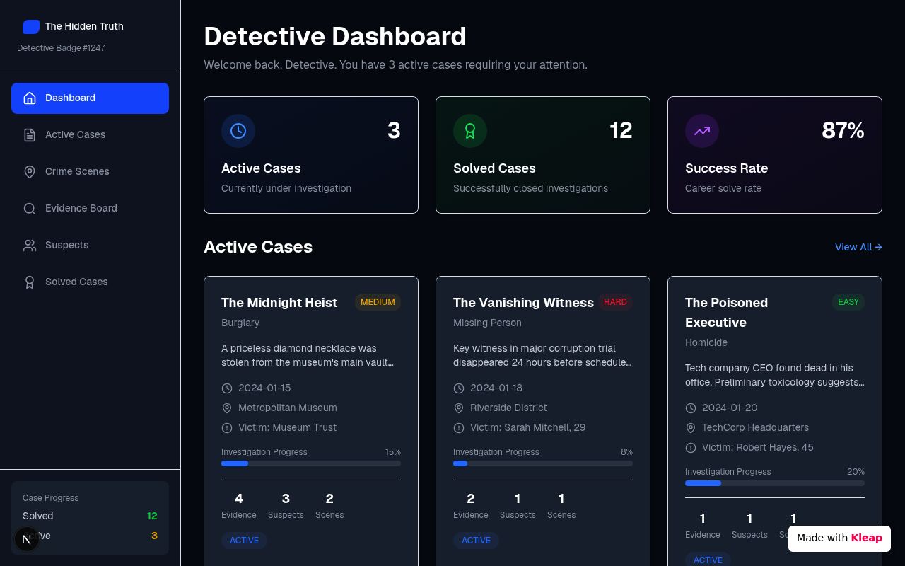 The Hidden Truth website example