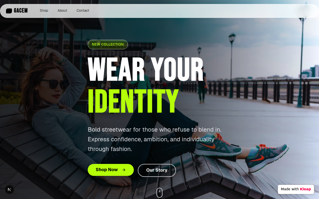 AI website example
