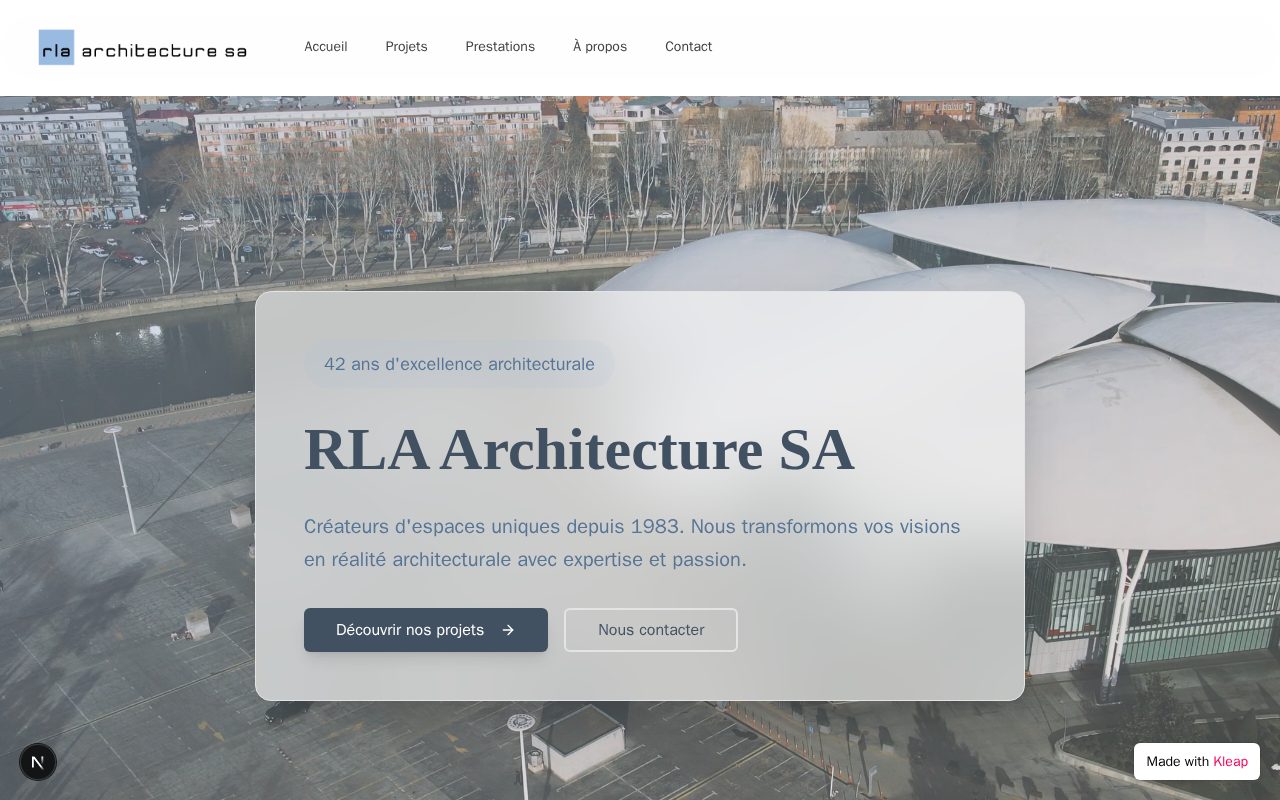 RLA Architecture SA website example