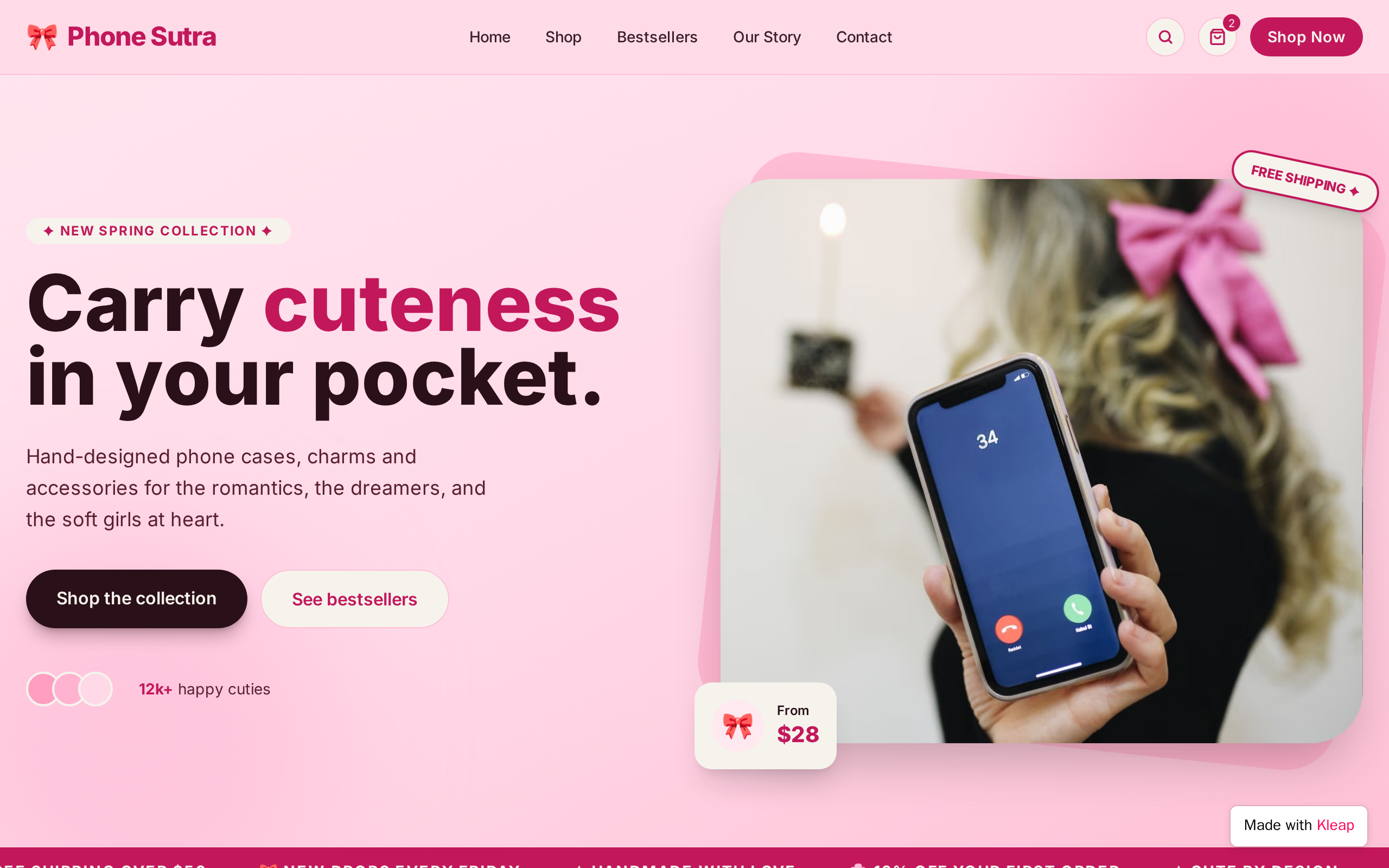 Boutique Bloom website example