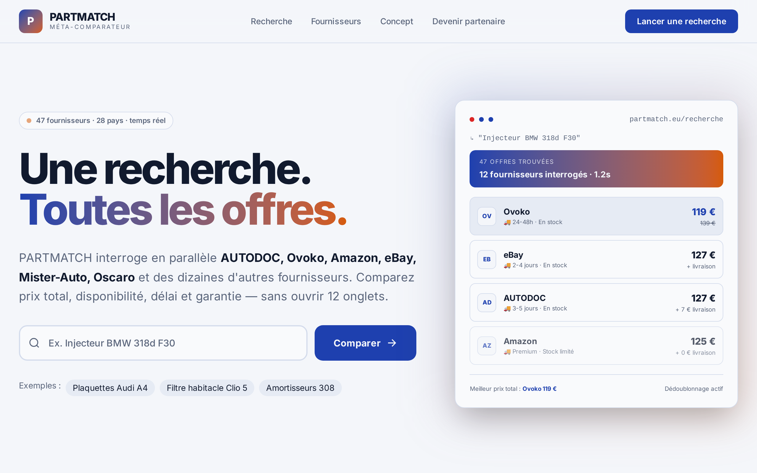 PartMatch — built with Kleap